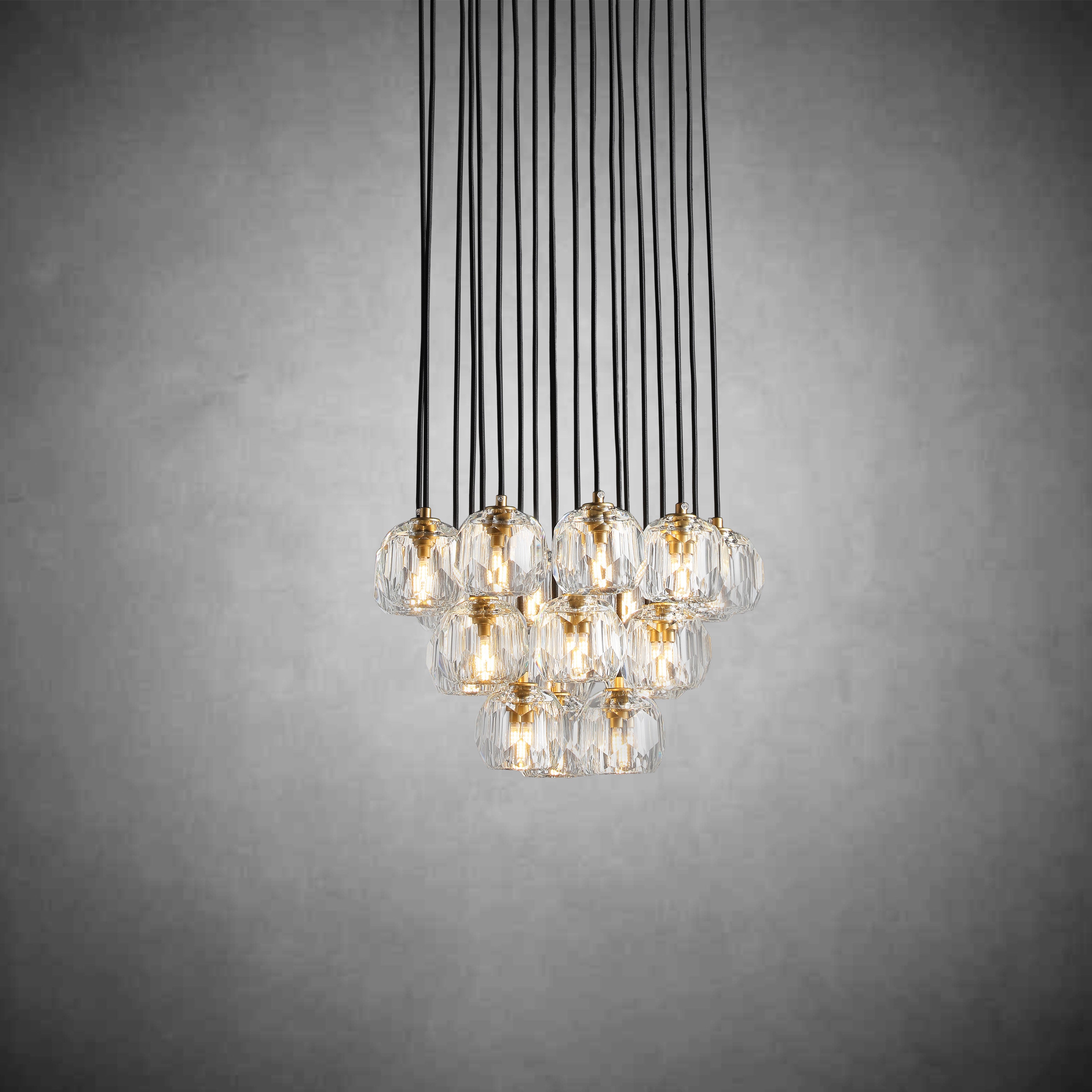 Boulo De Cristal Glass Round Cluster Chandelier