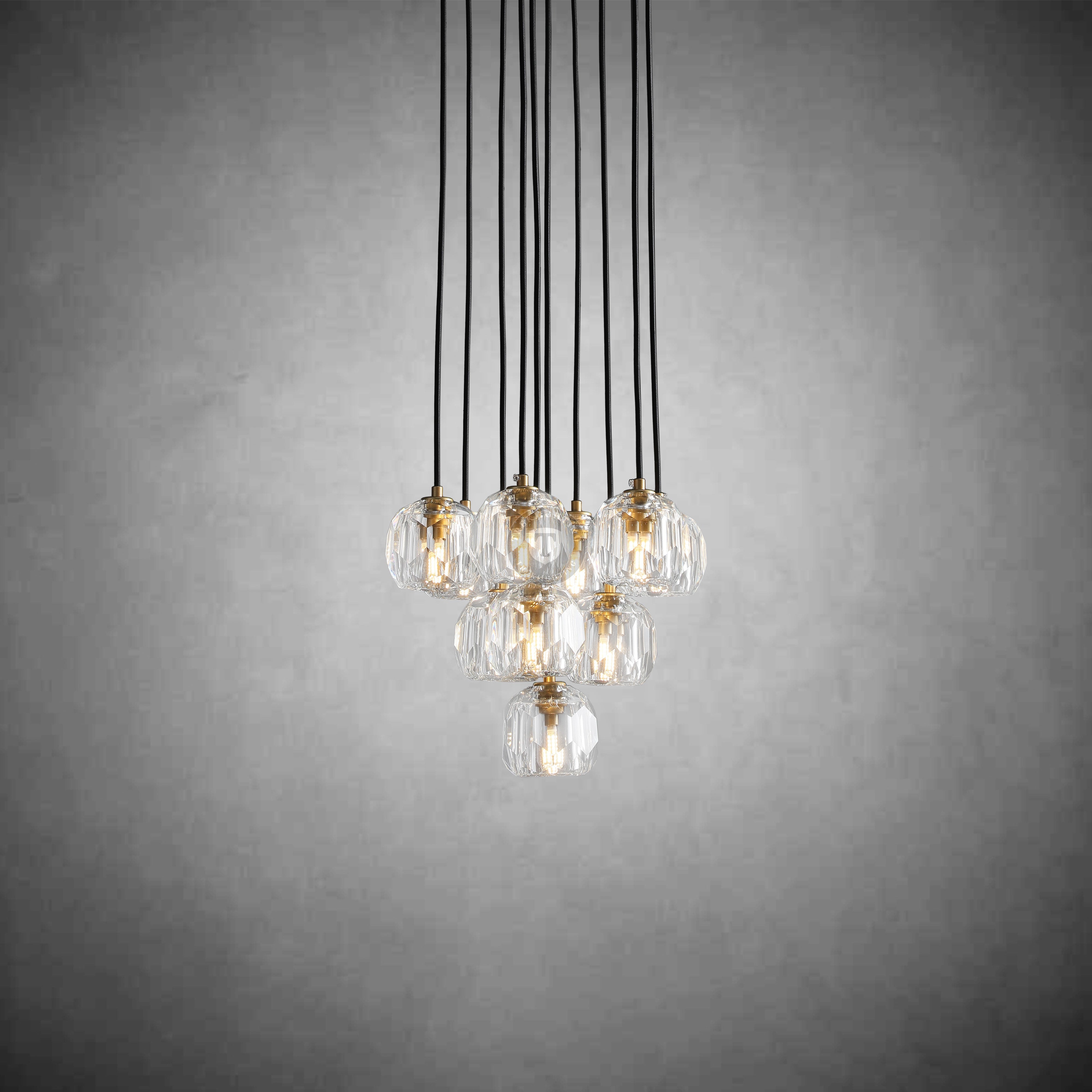 Boulo De Cristal Glass Round Cluster Chandelier