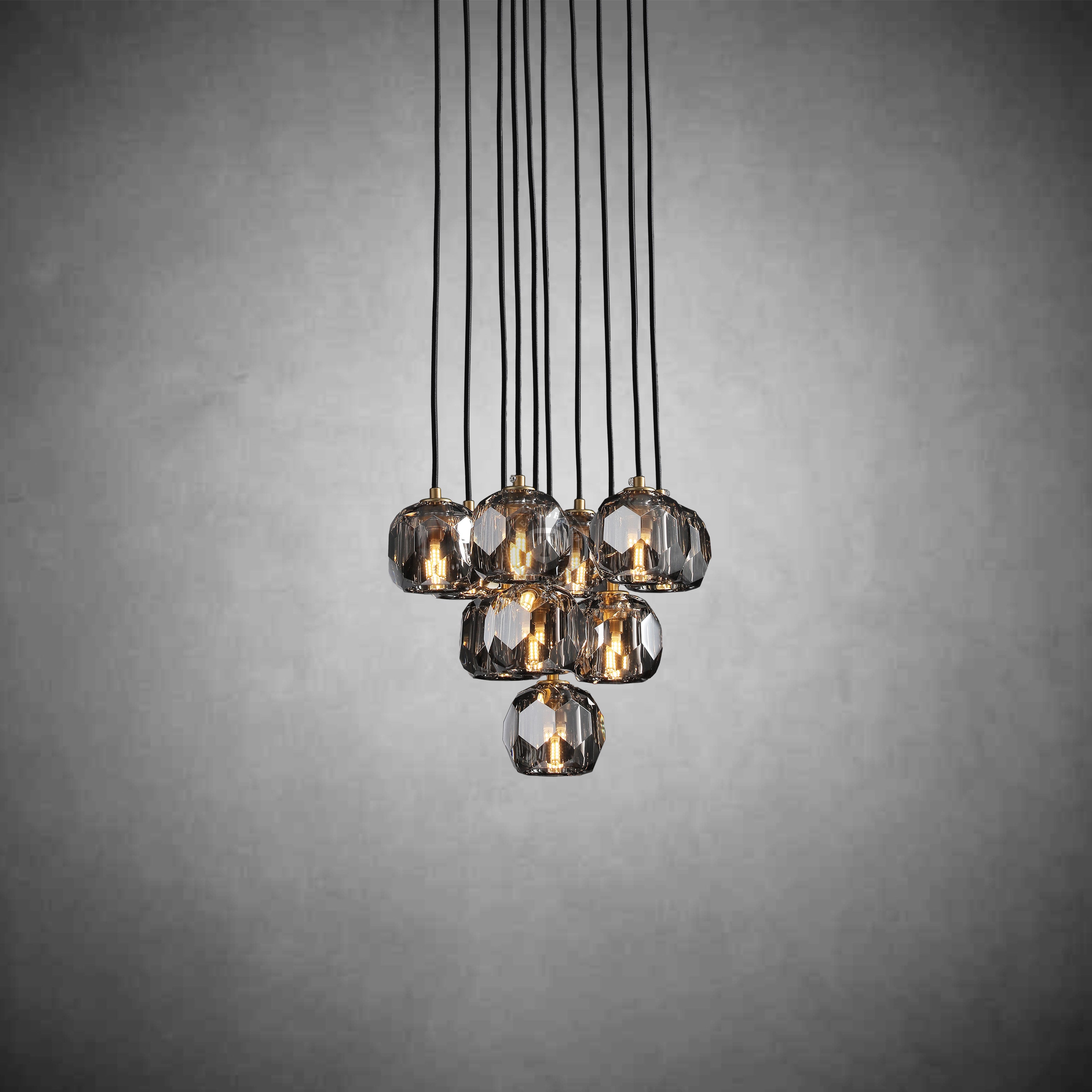 Boulo De Cristal Glass Round Cluster Chandelier