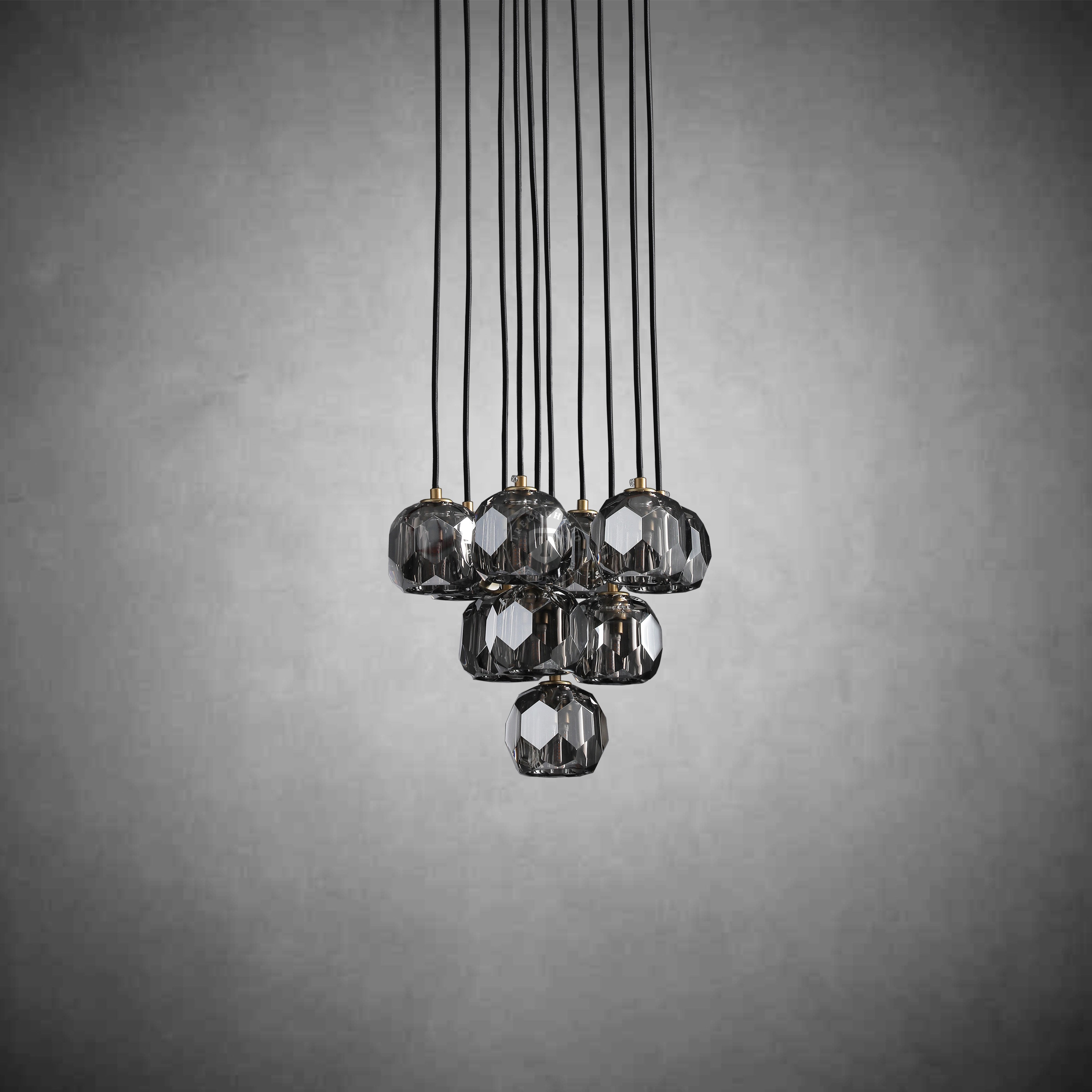 Boulo De Cristal Glass Round Cluster Chandelier