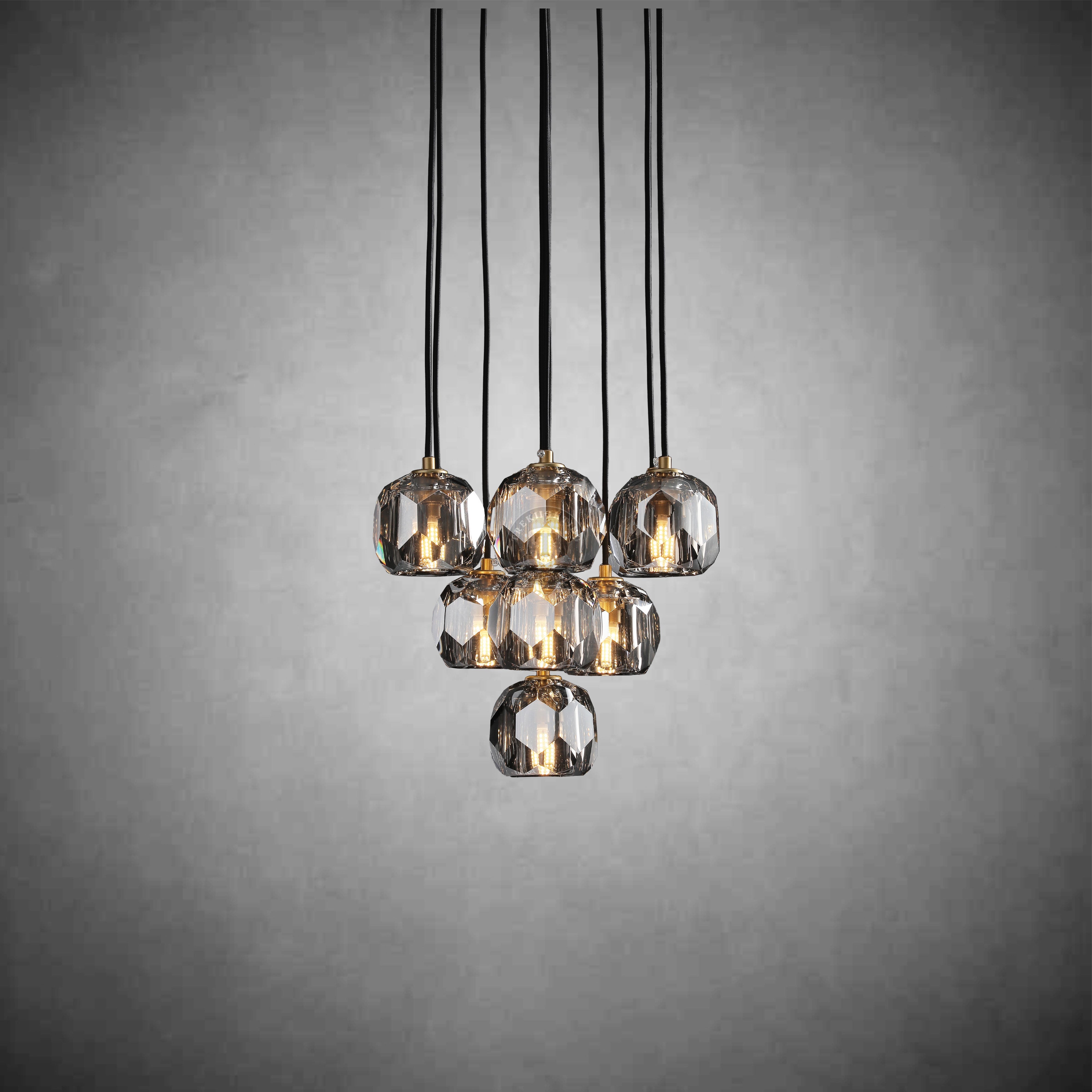 Boulo De Cristal Glass Round Cluster Chandelier