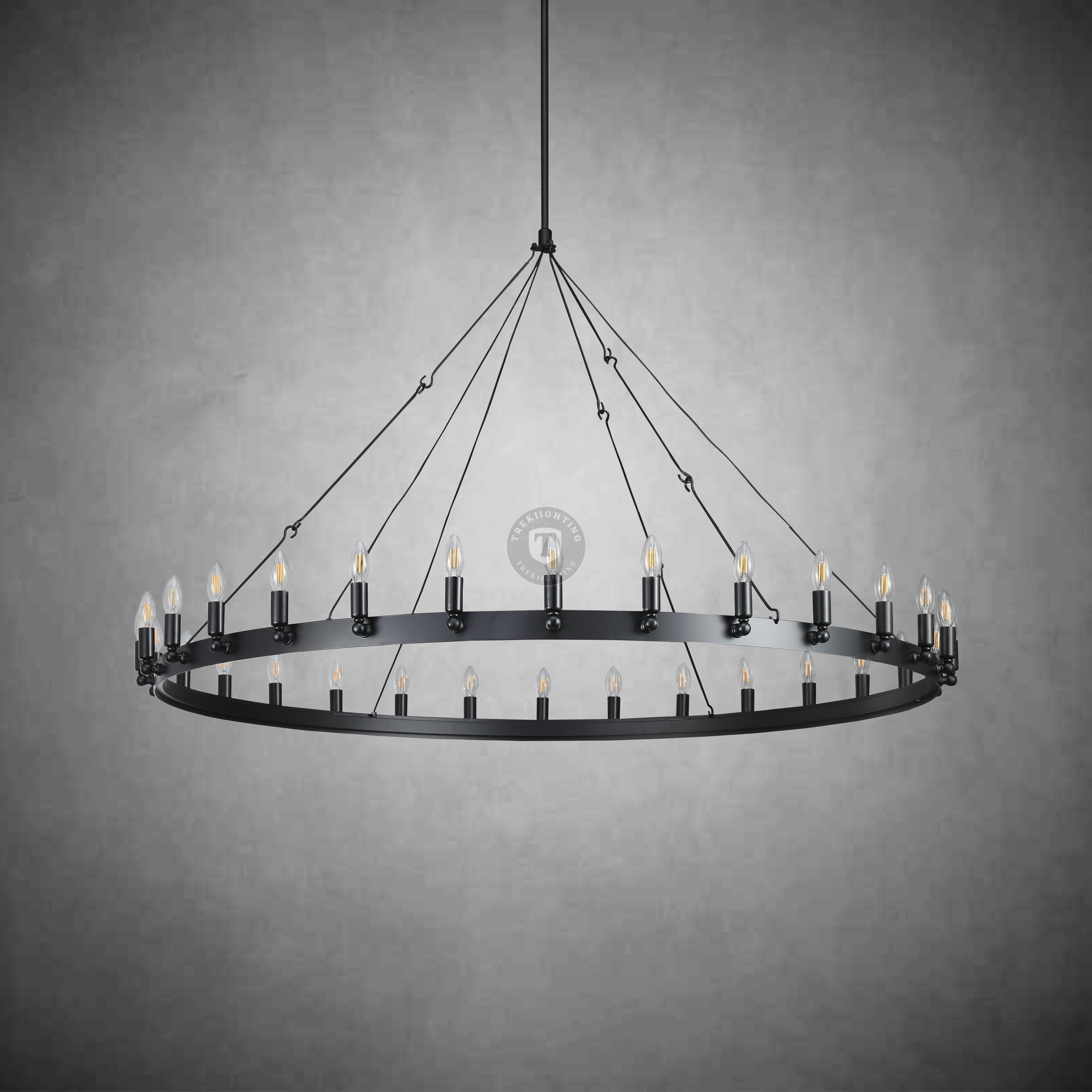 Dania Vintage Candelabra Round Chandelier