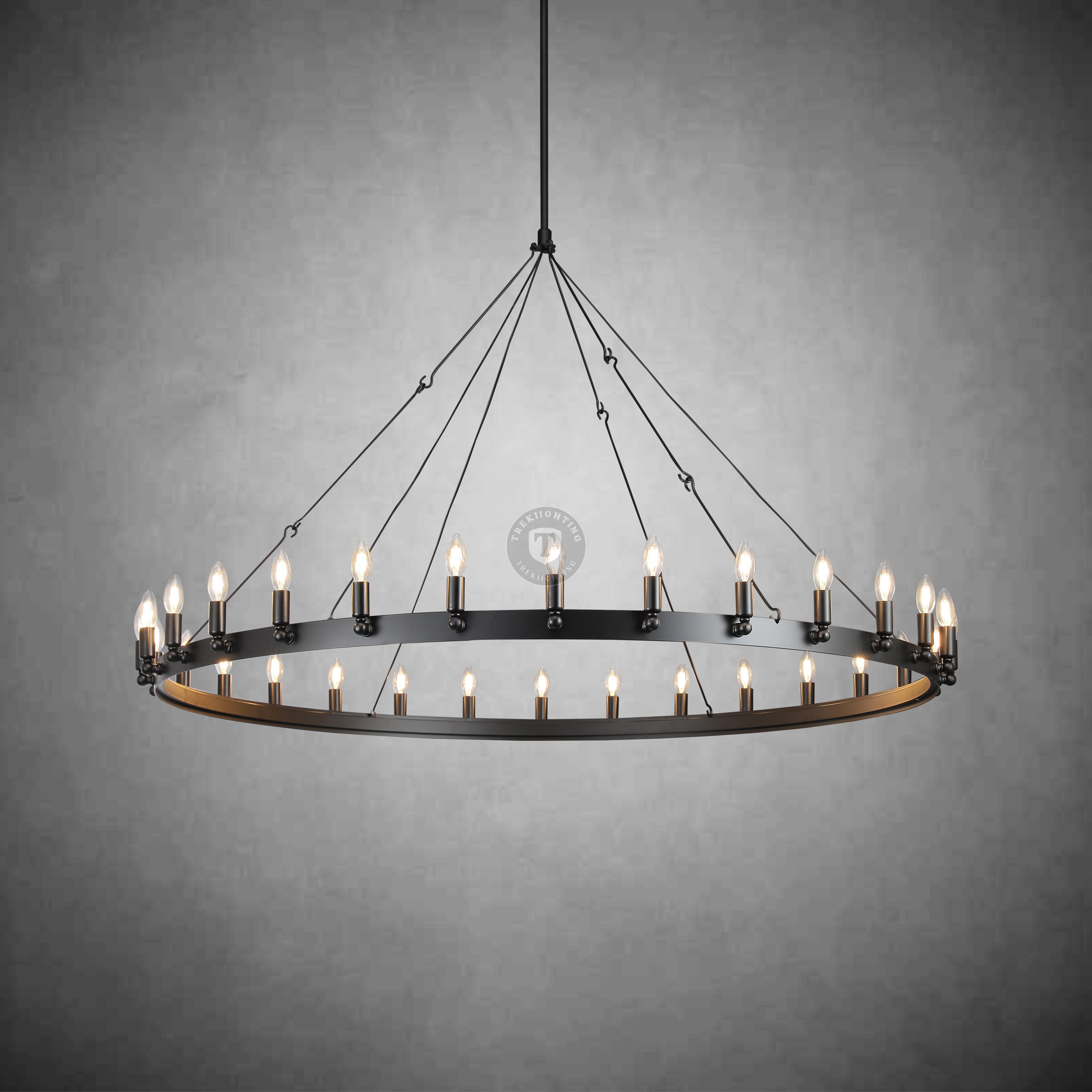 Dania Vintage Candelabra Round Chandelier