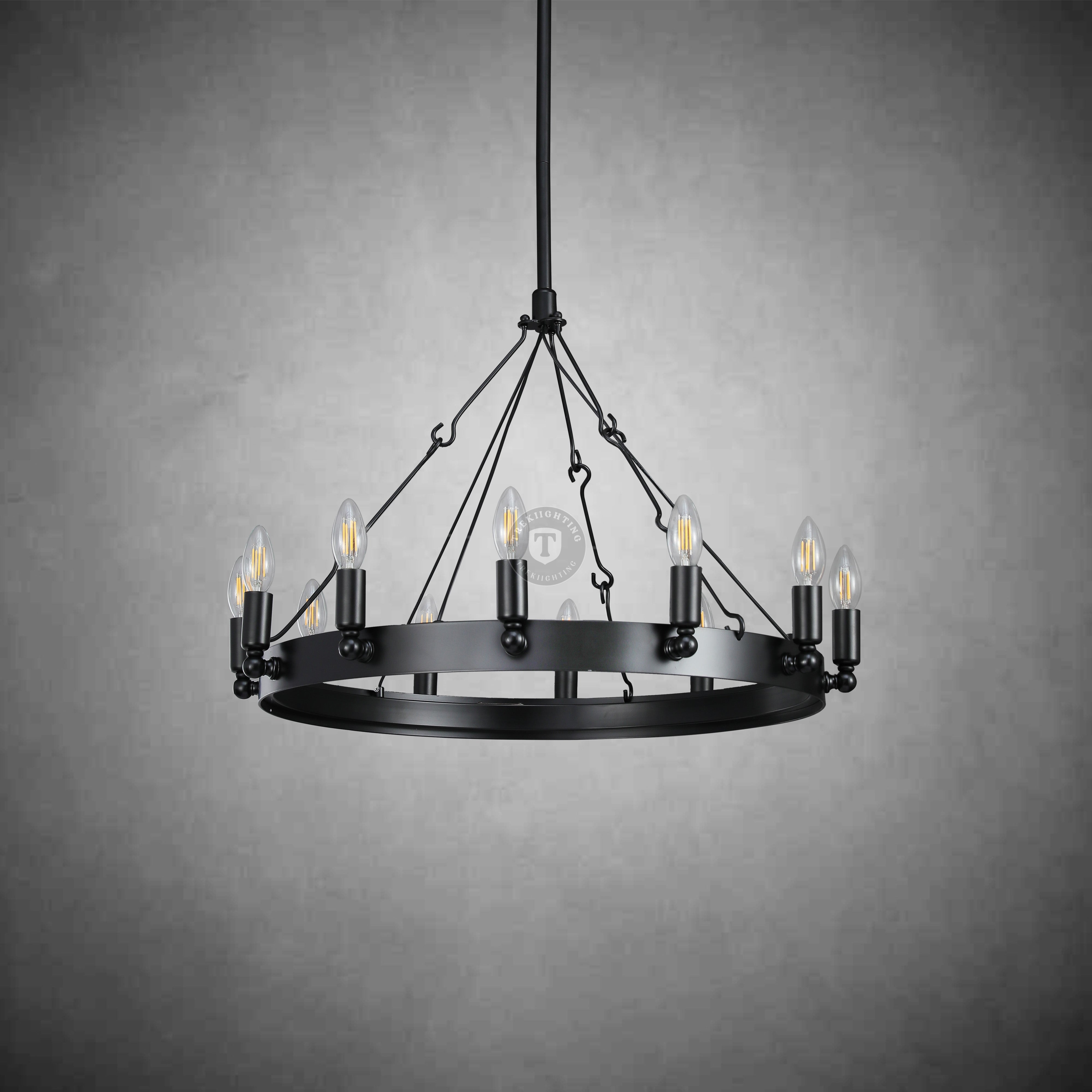 Dania Vintage Candelabra Round Chandelier