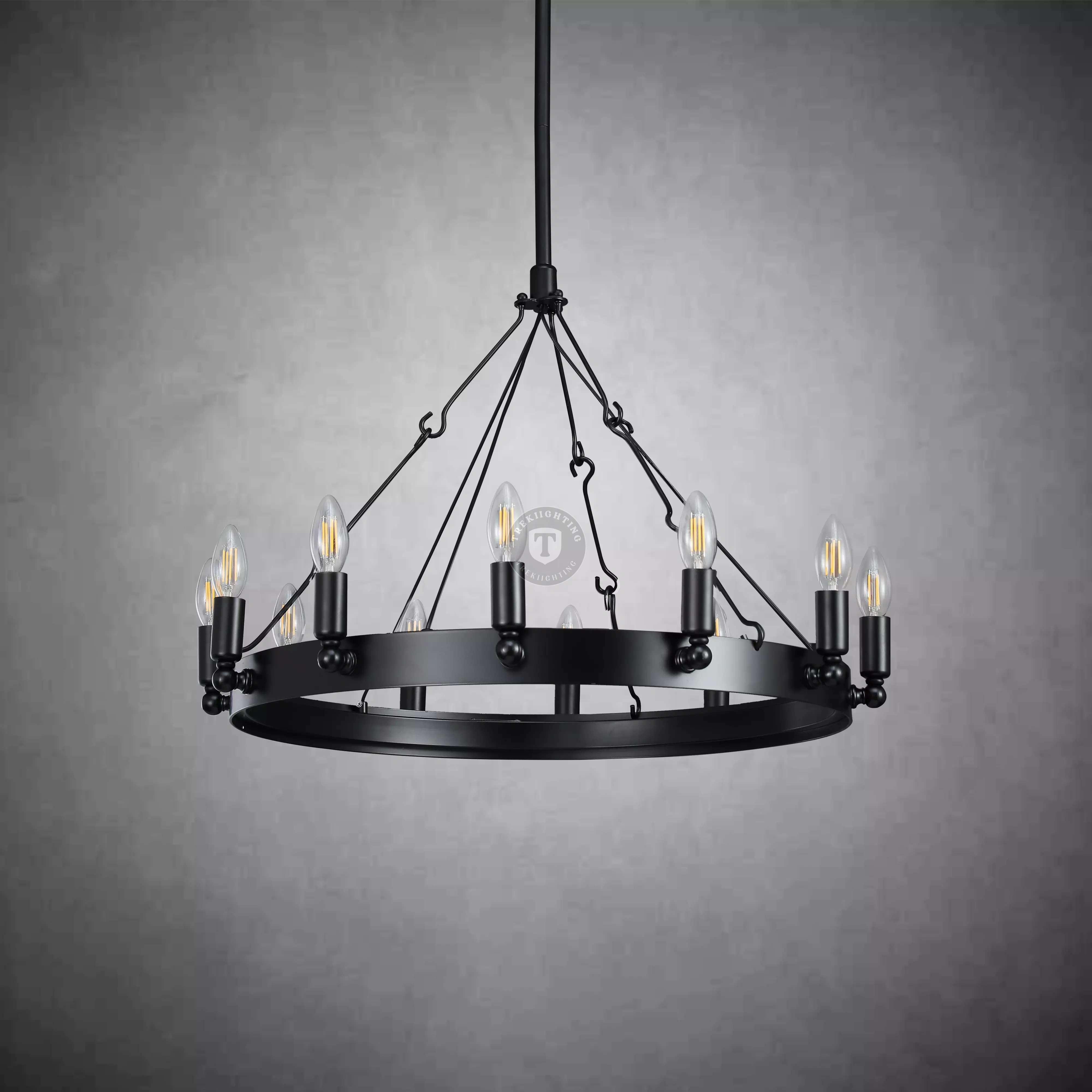 Dania Vintage Candelabra Round Chandelier