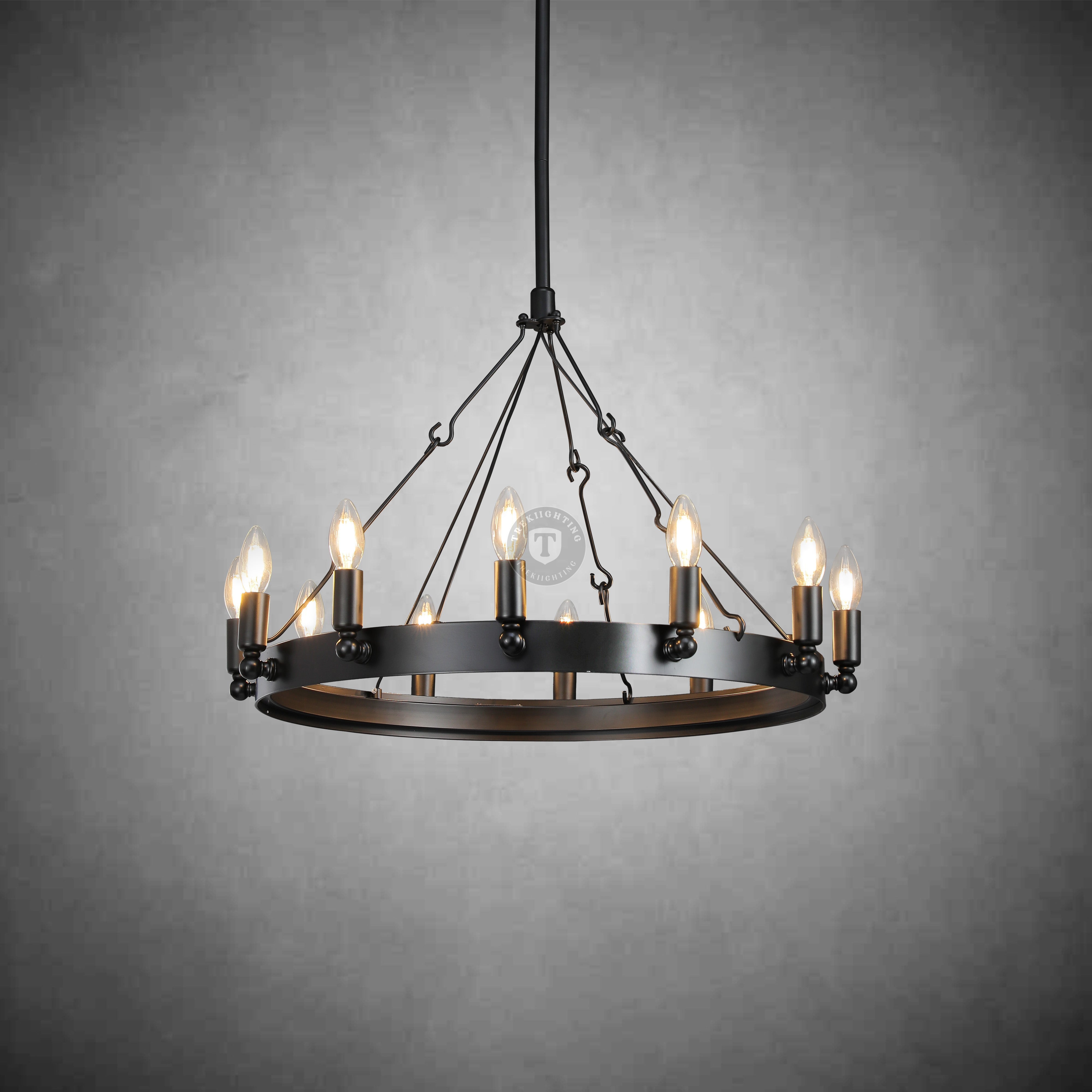 Dania Vintage Candelabra Round Chandelier