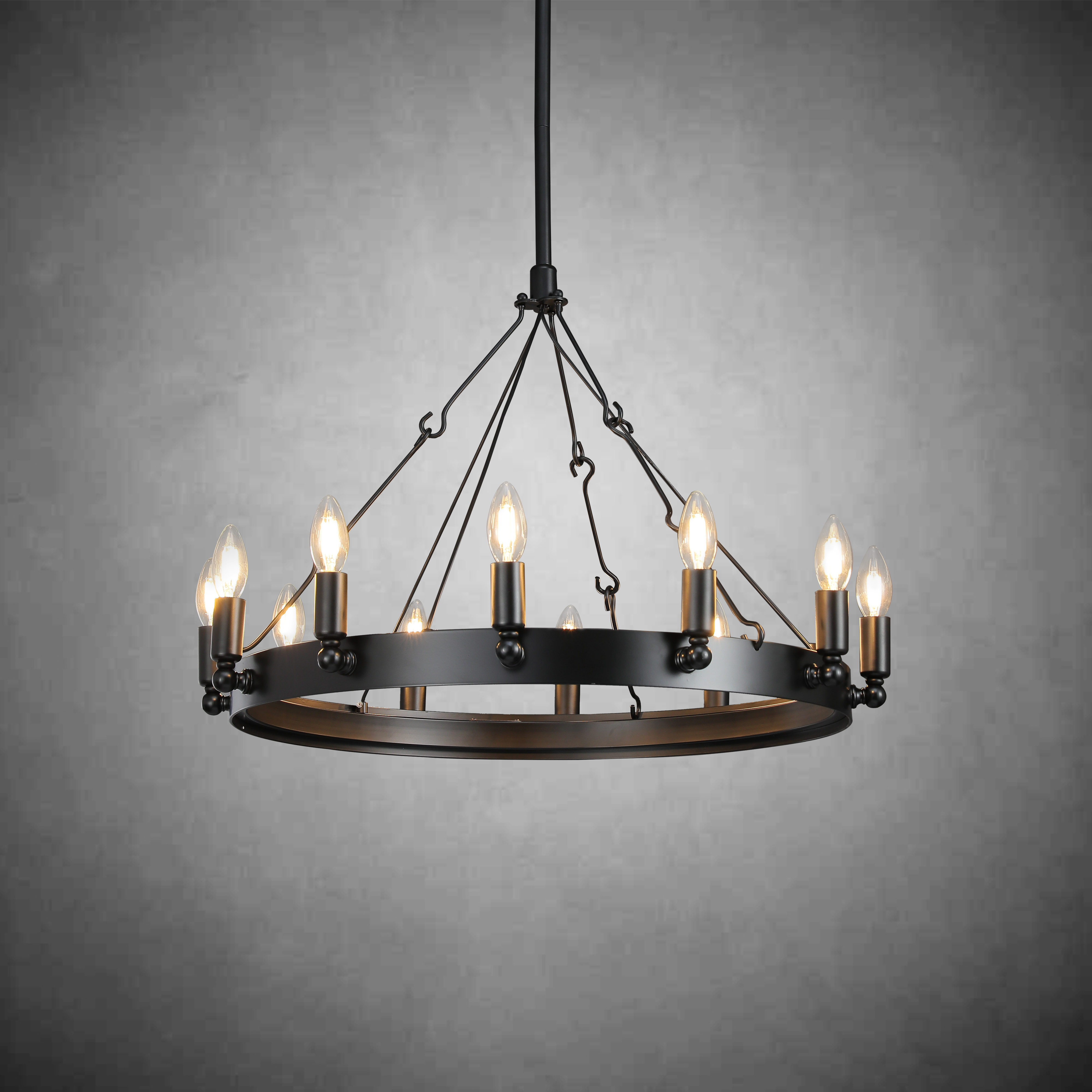 Dania Vintage Candelabra Round Chandelier