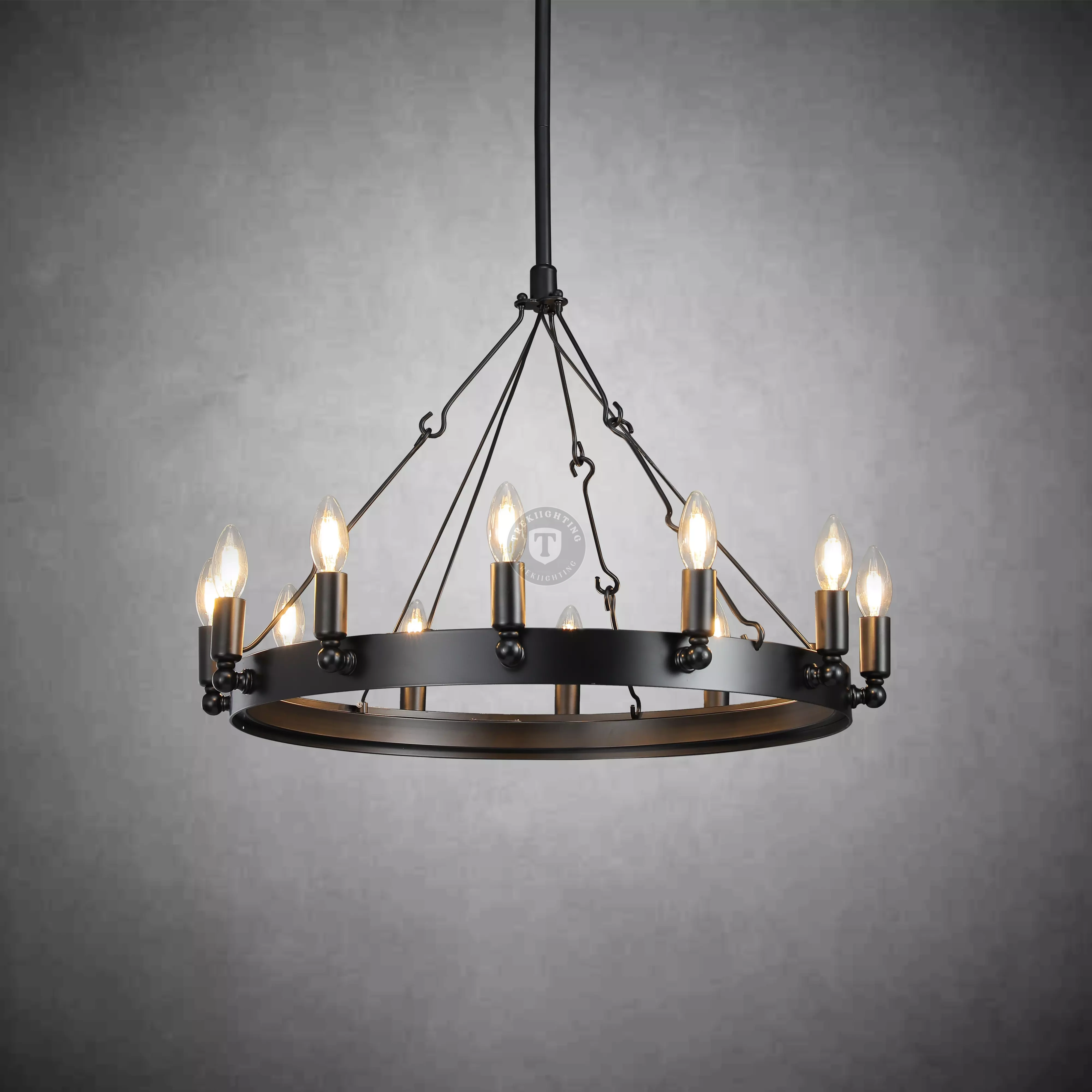 Dania Vintage Candelabra Round Chandelier