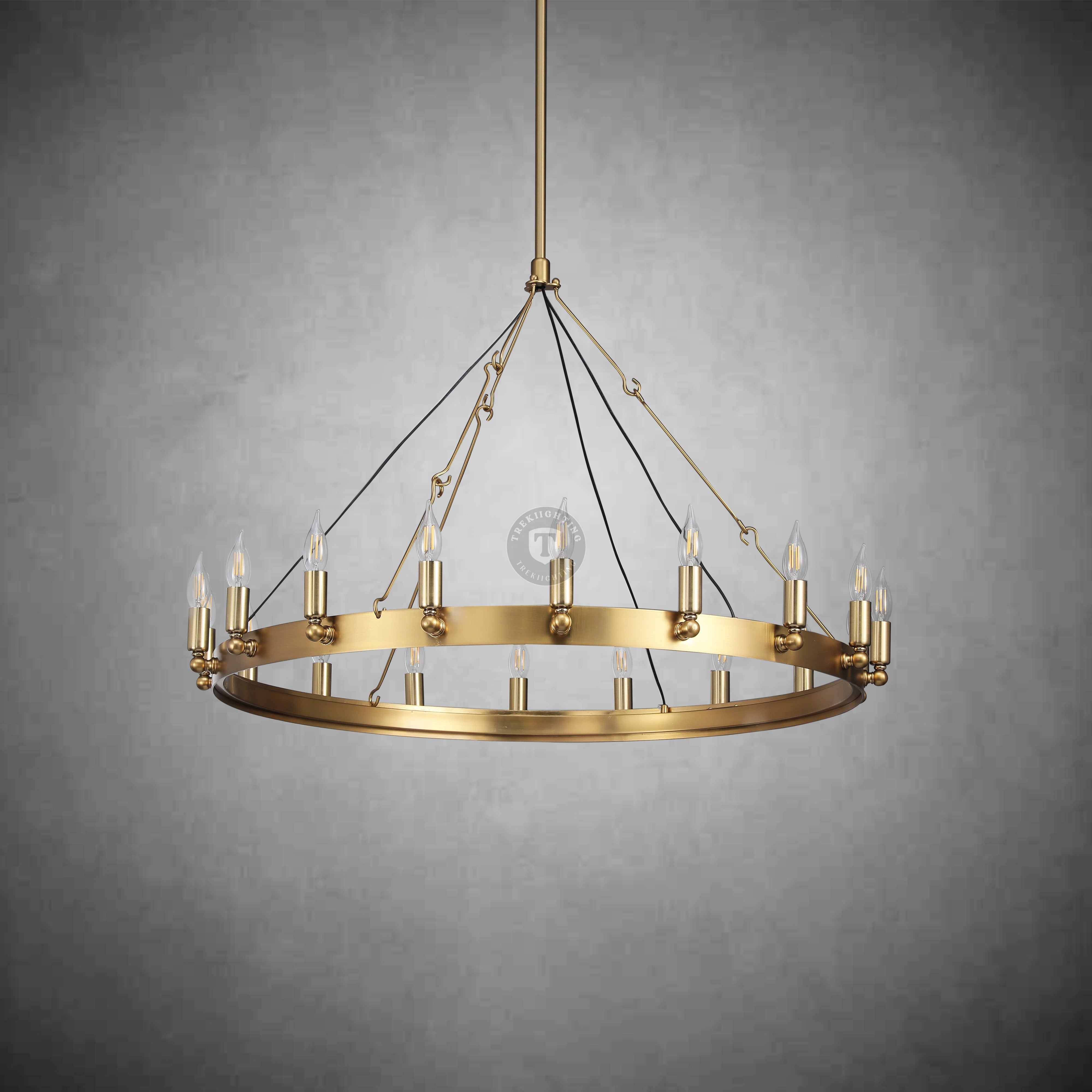 Dania Vintage Candelabra Round Chandelier