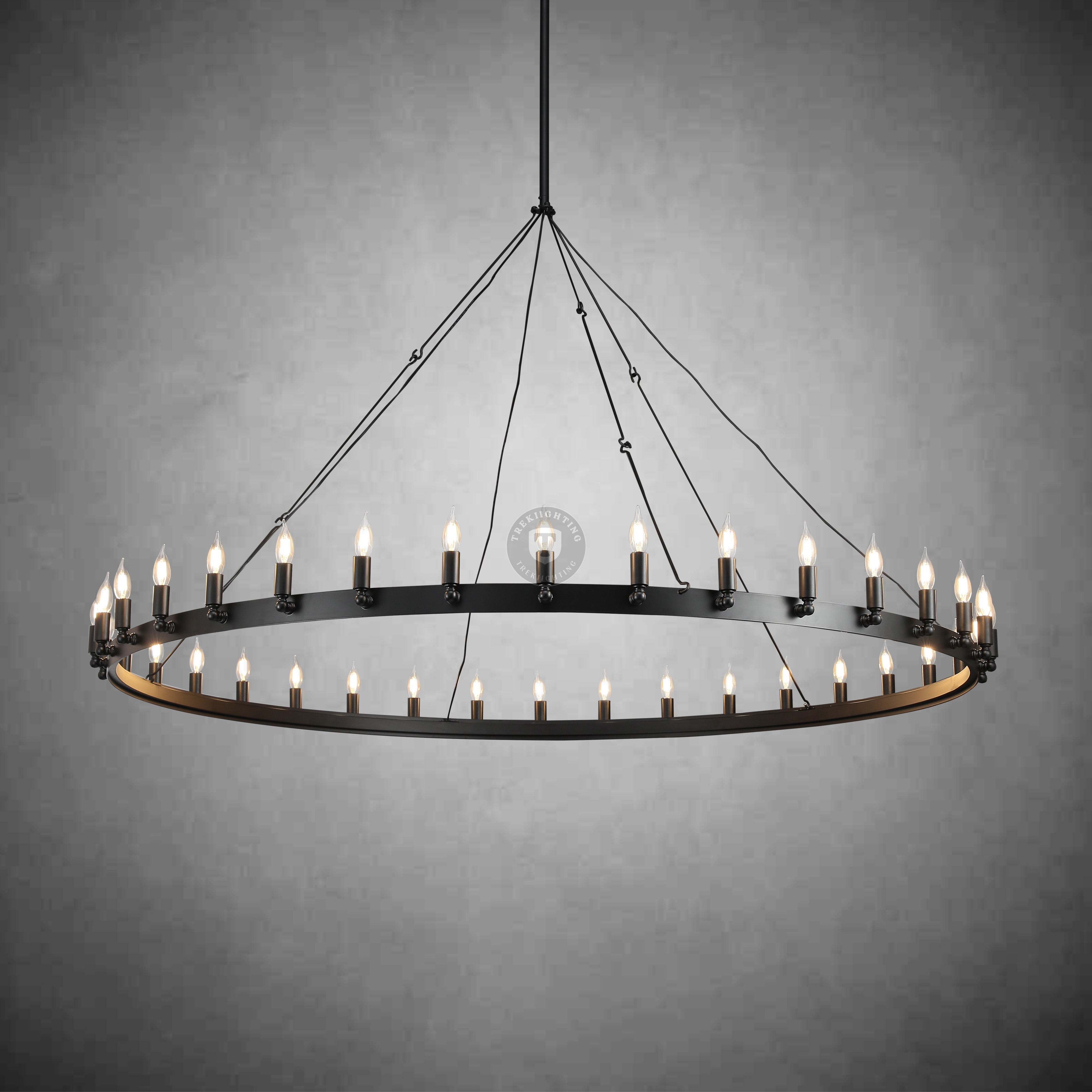 Dania Vintage Candelabra Round Chandelier