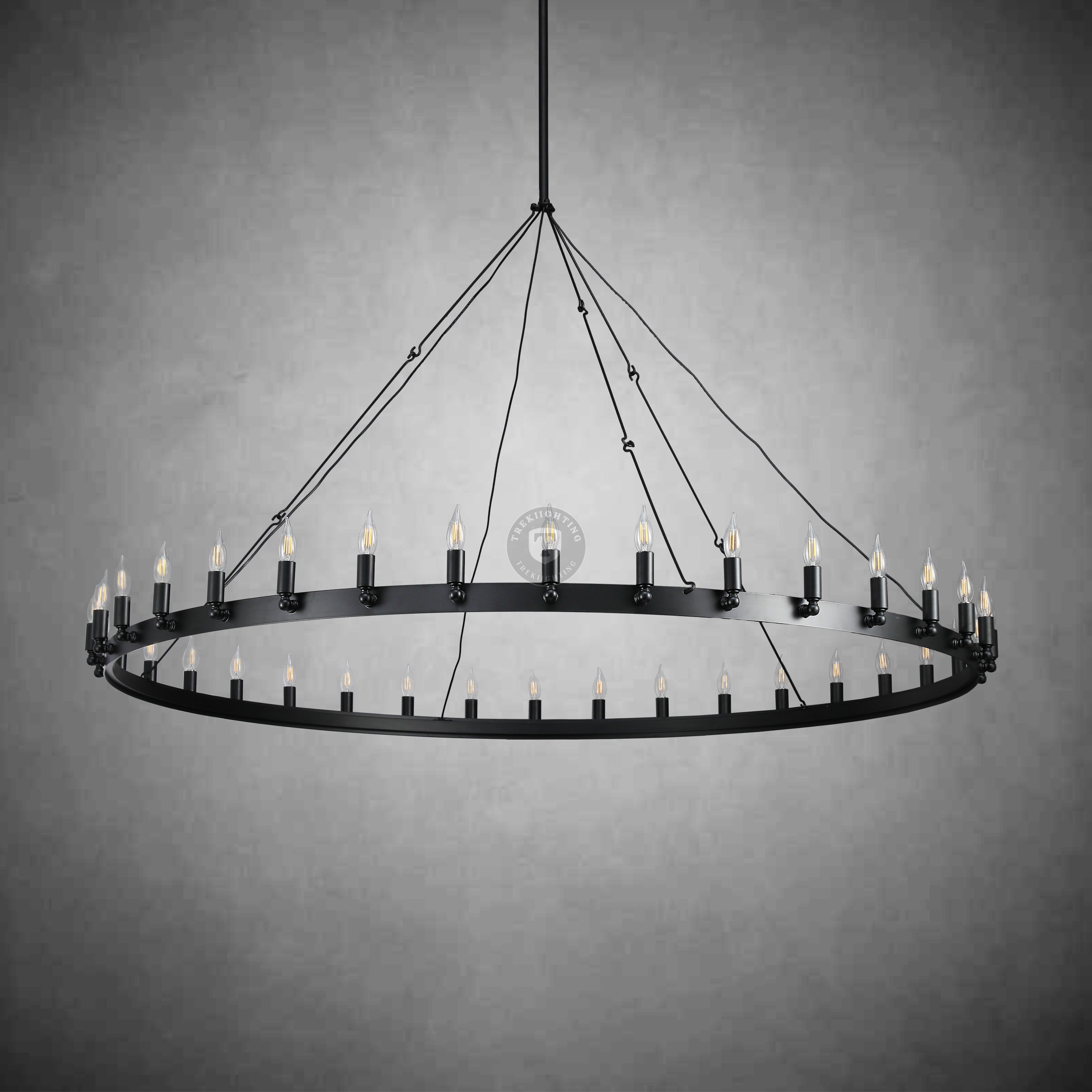 Dania Vintage Candelabra Round Chandelier