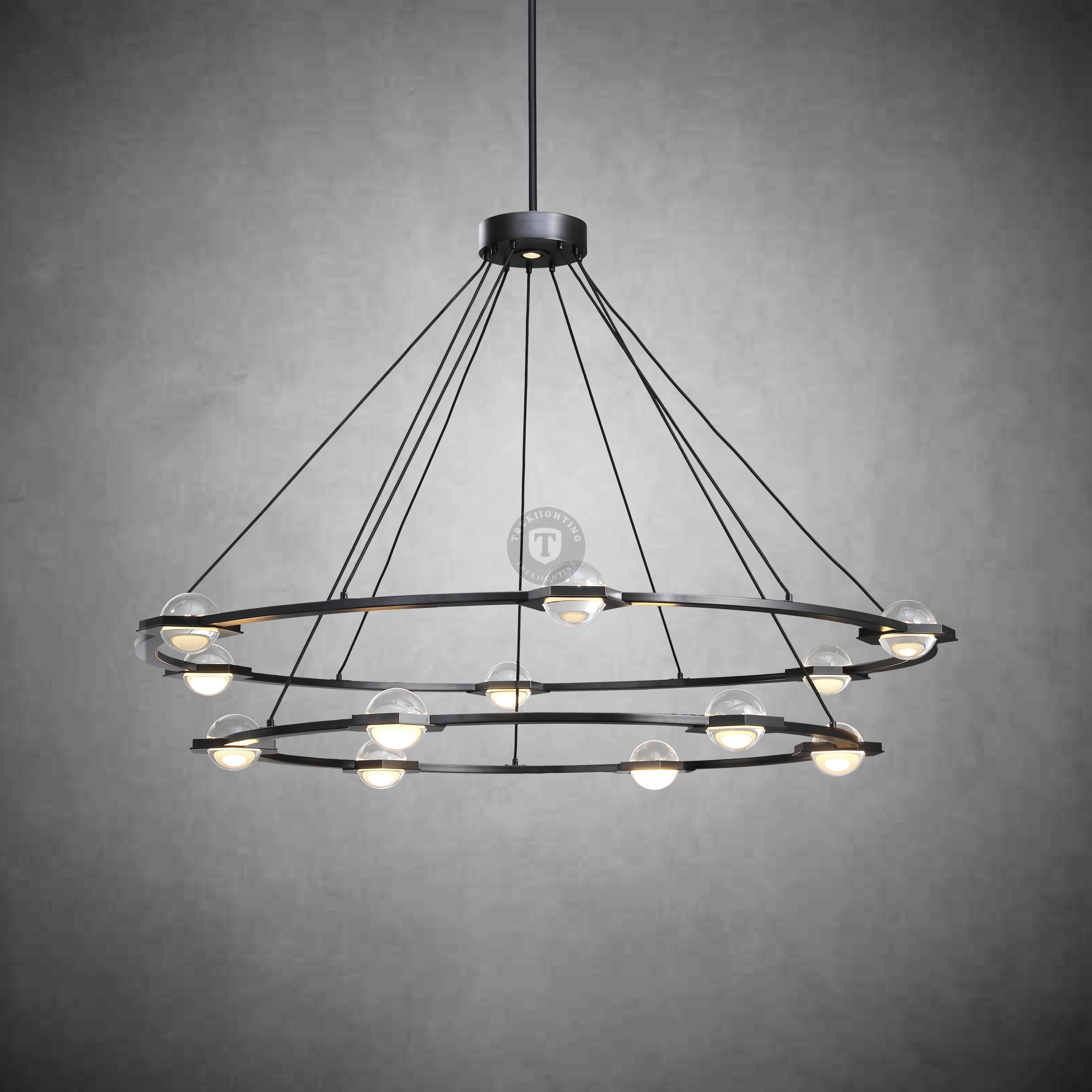 Planet 2-Tier Round Chandelier