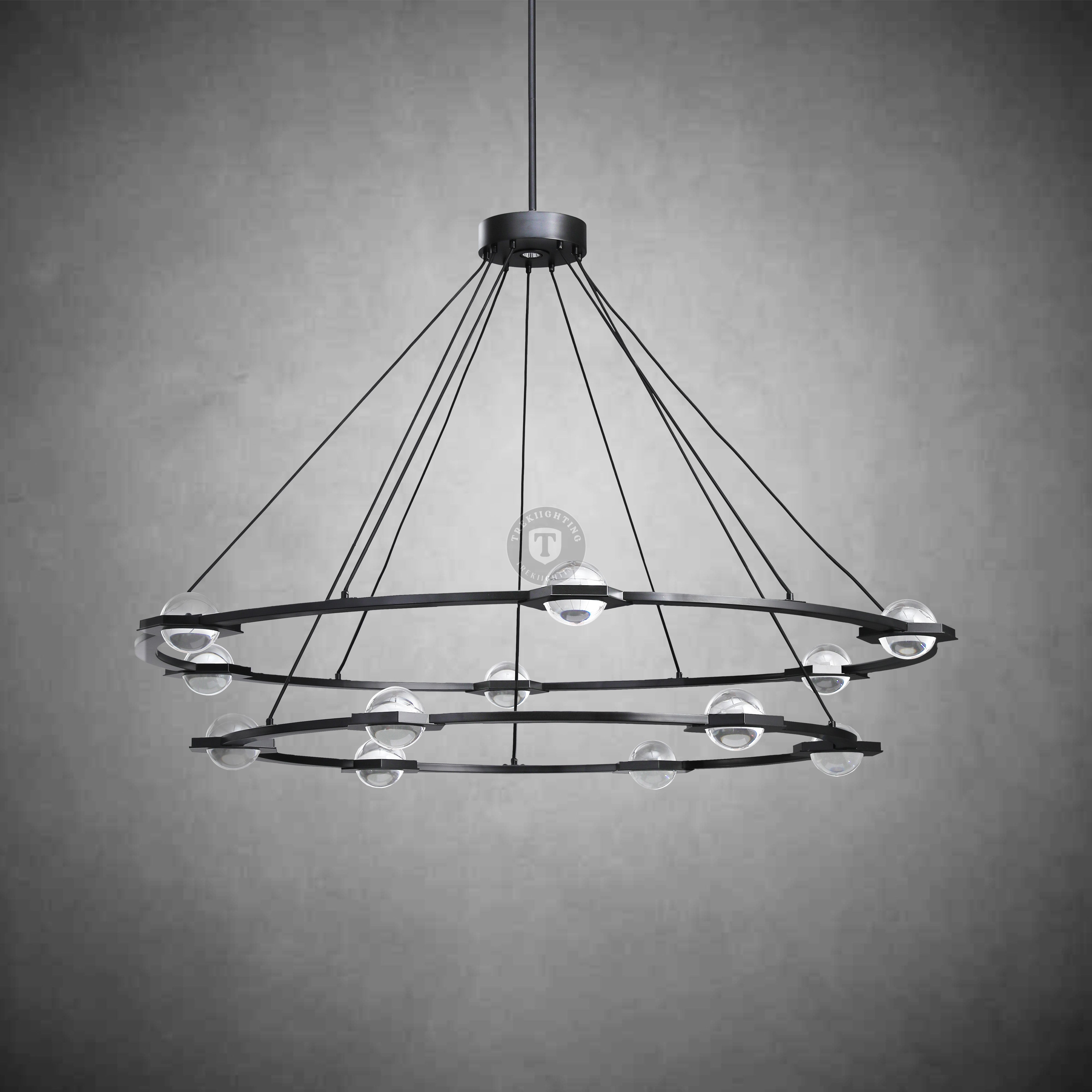 Planet 2-Tier Round Chandelier