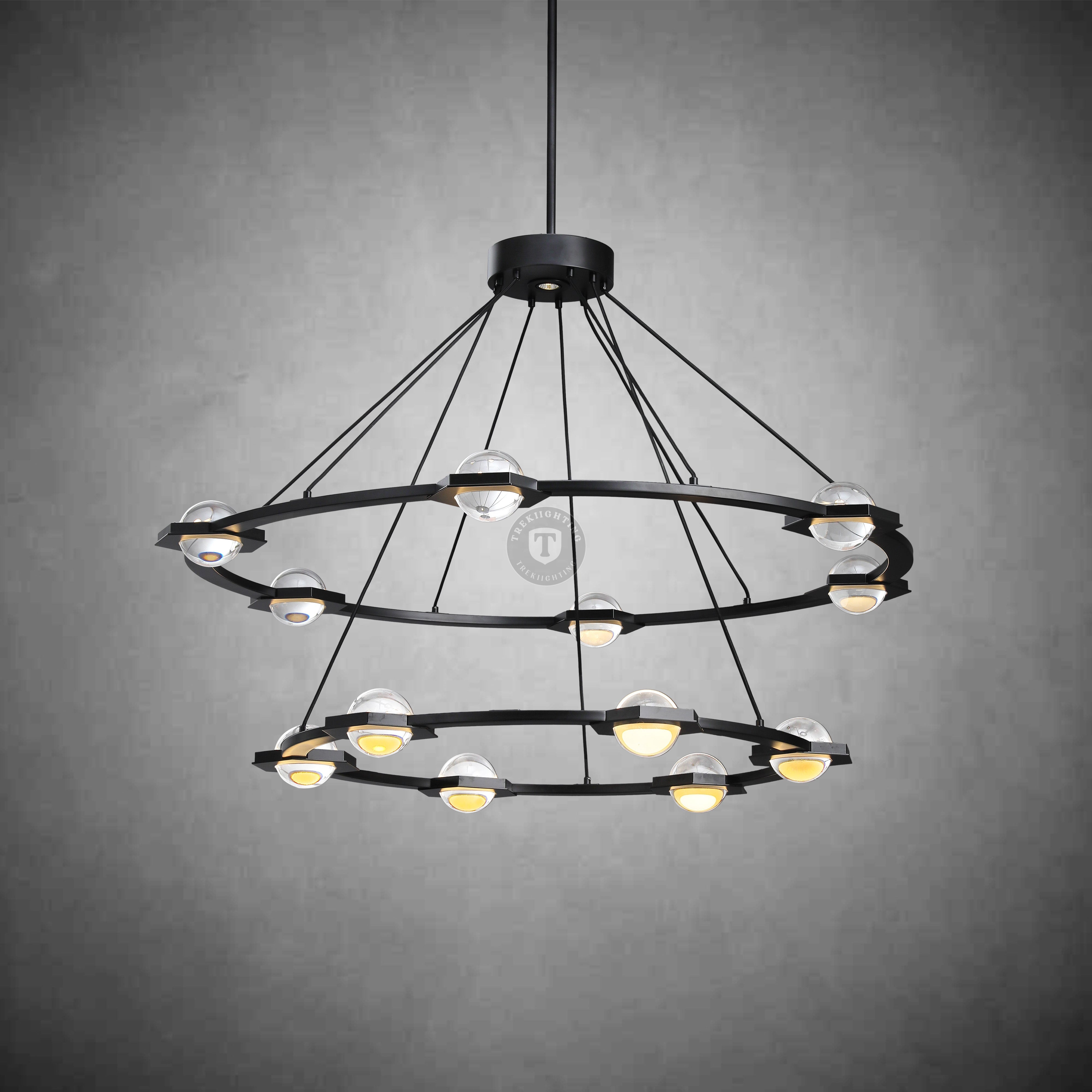 Planet 2-Tier Round Chandelier