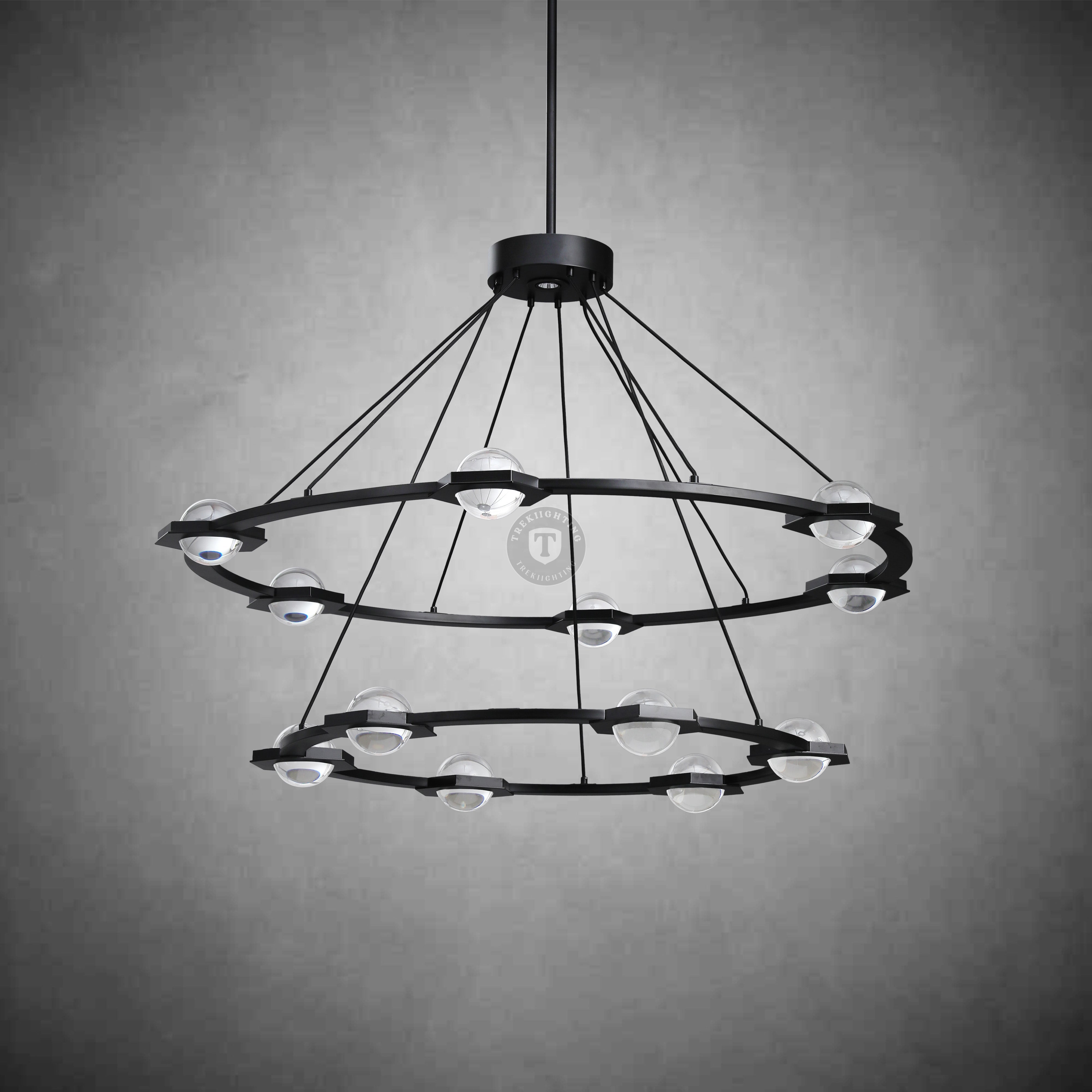 Planet 2-Tier Round Chandelier
