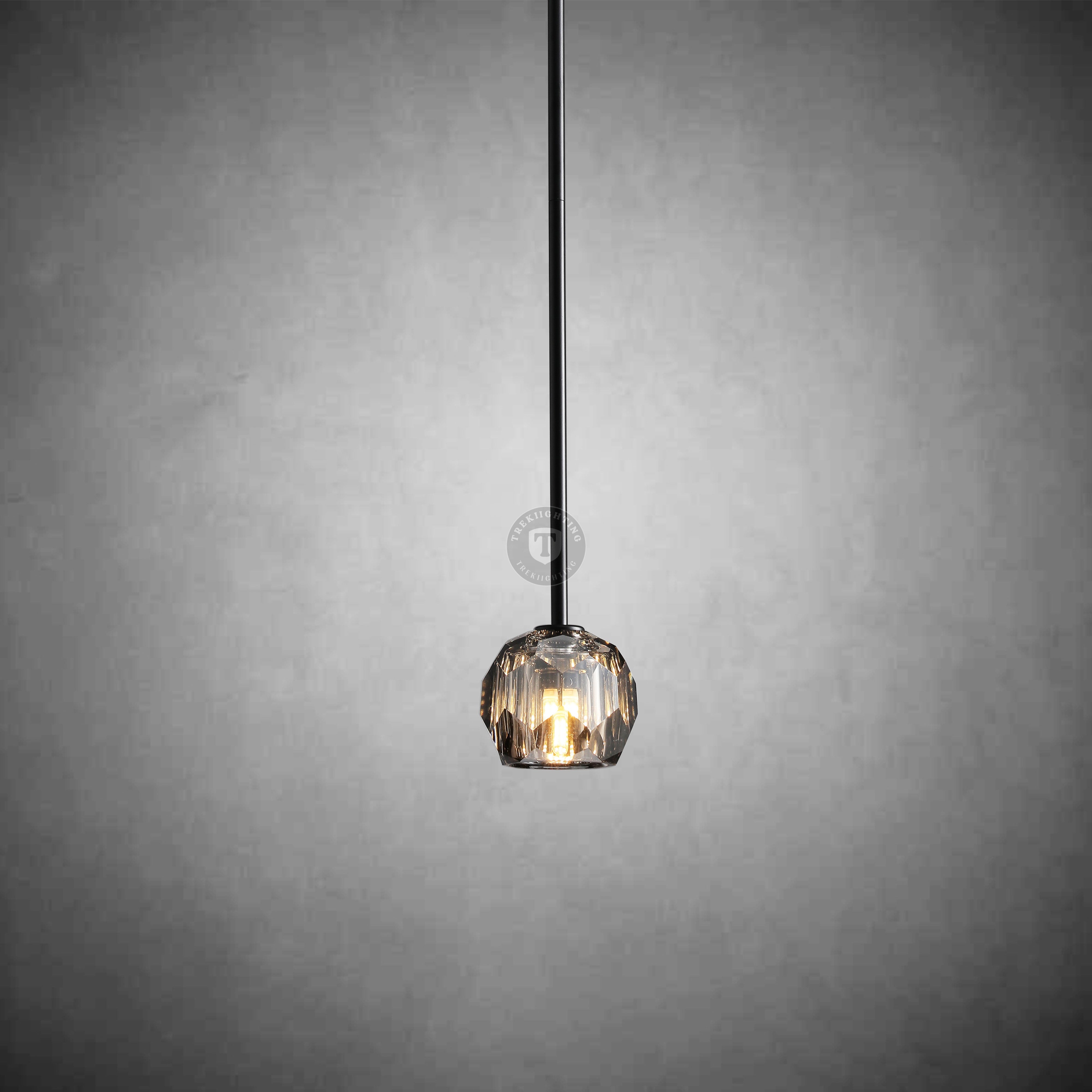 Boulo De Cristal Glass Rod Pendant