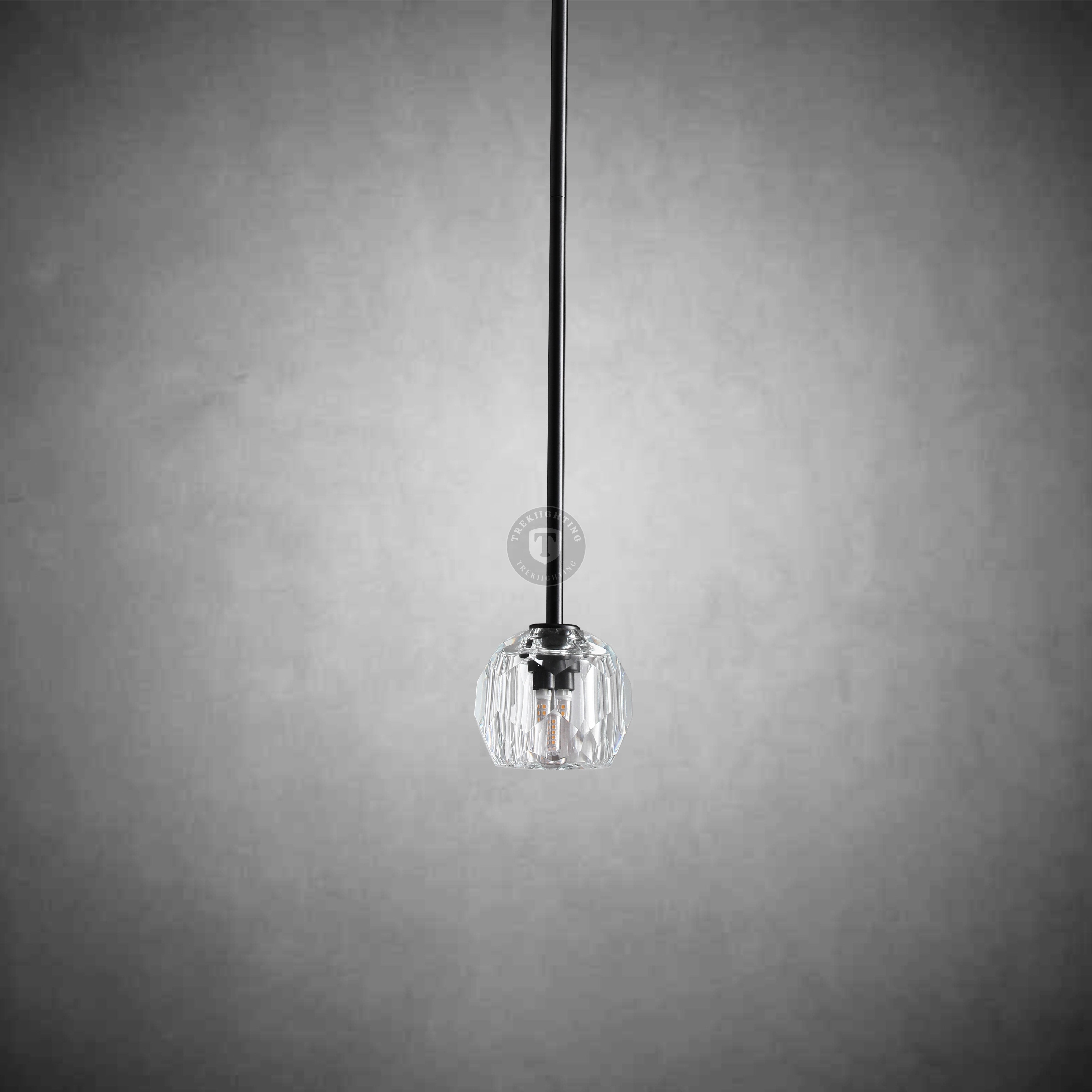 Boulo De Cristal Glass Rod Pendant