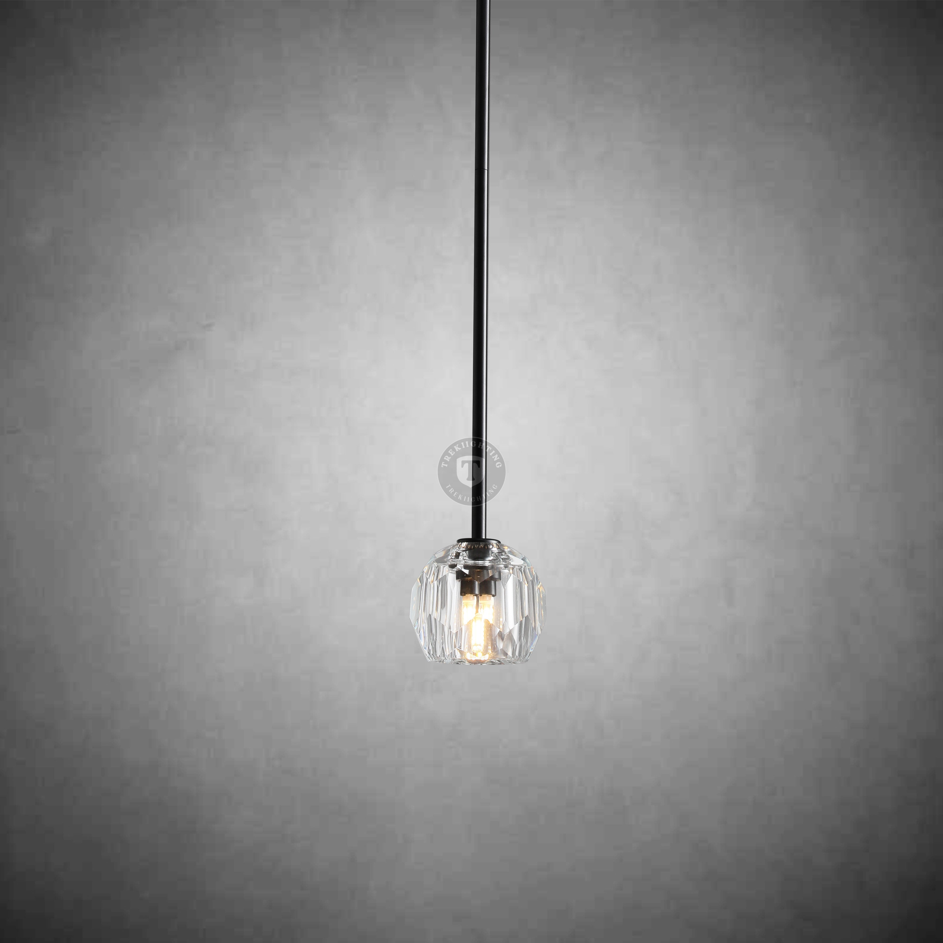 Boulo De Cristal Glass Rod Pendant