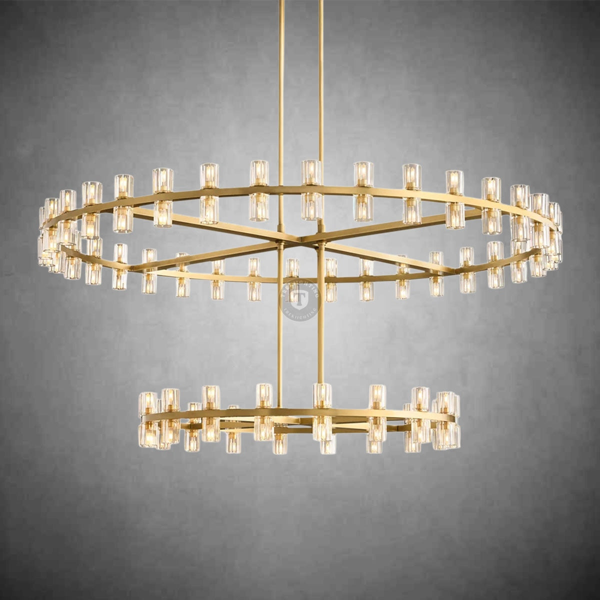 Reger Round Two-Tier Chandelier