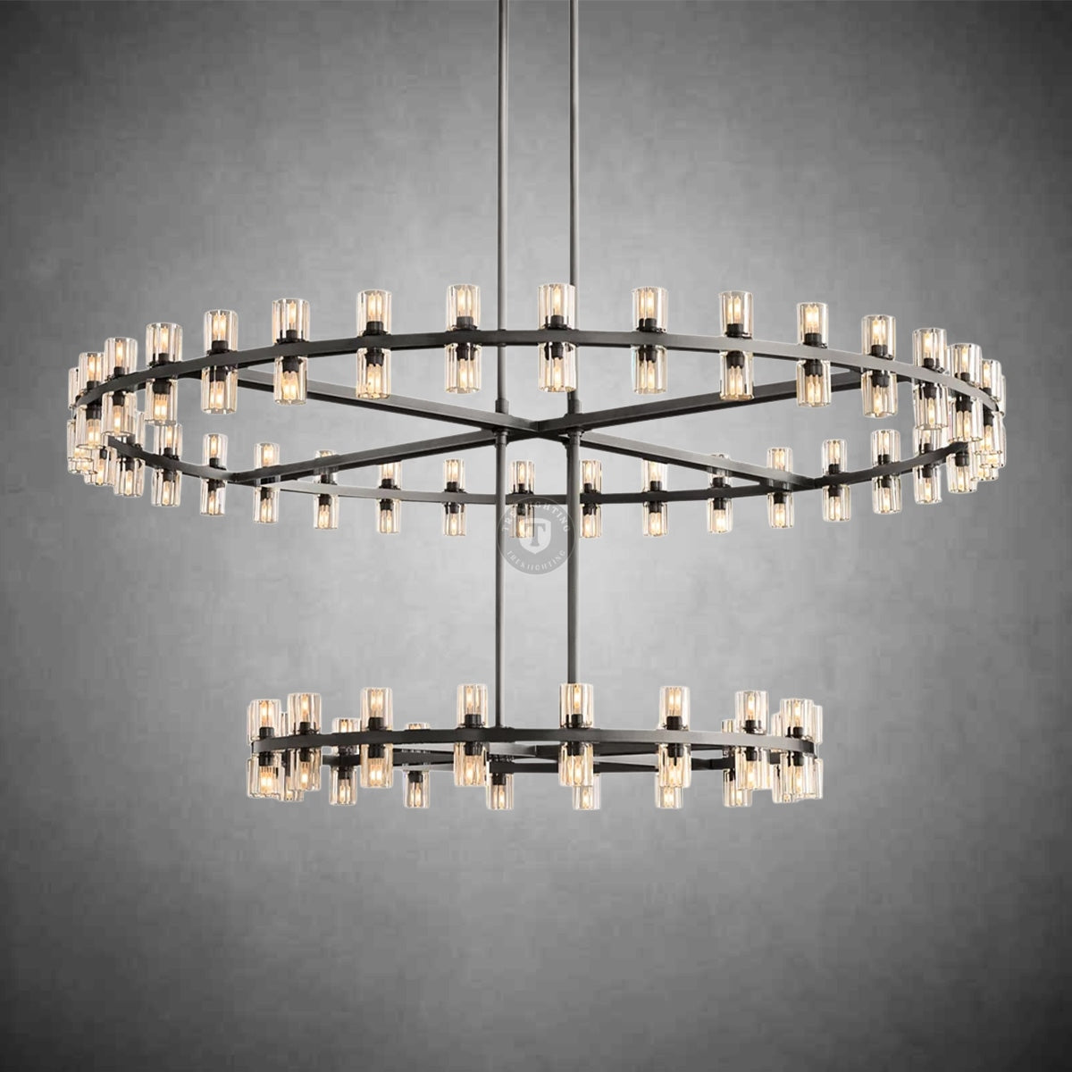 Reger Round Two-Tier Chandelier