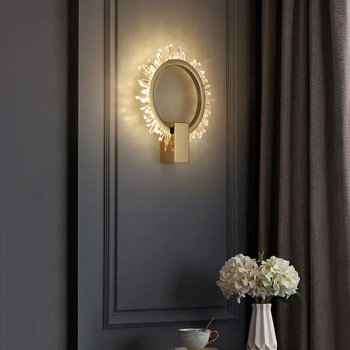 Rose Rock Crystal Ring-wall-sconce-modern-wall-fixture