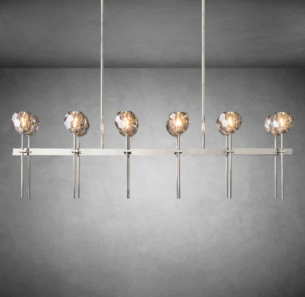 Boulo De Cristal Glass Double Linear Chandelier