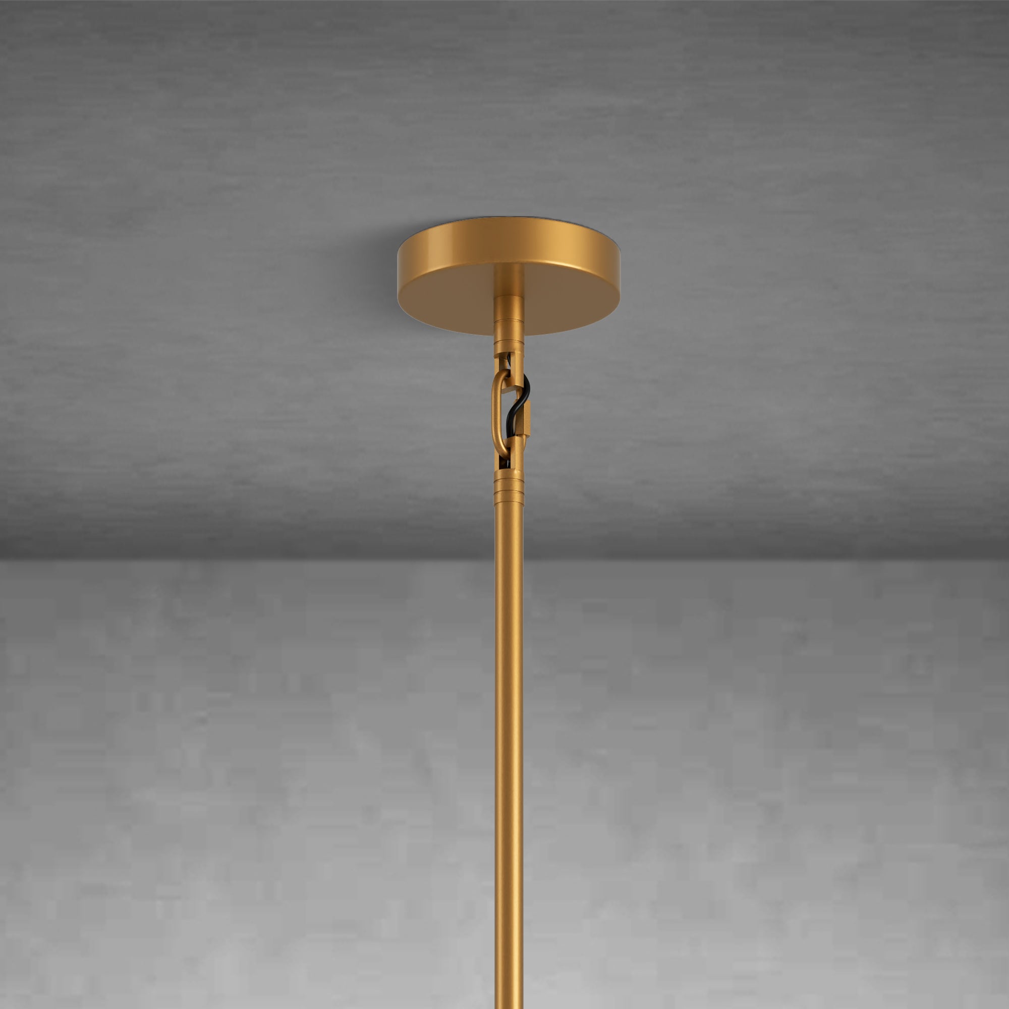 48" Round Brass Crystal Chandelier