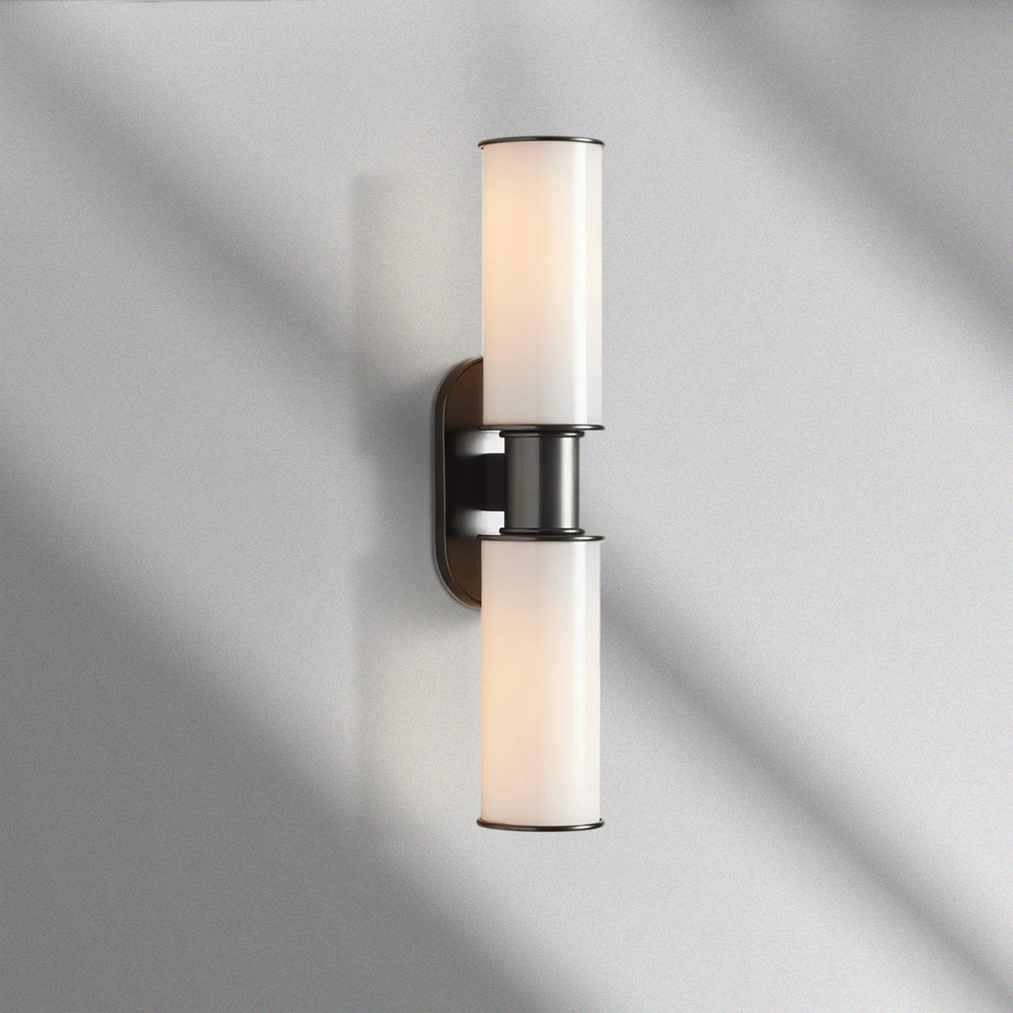 Harlin Modern Milk Glass 2-Light Wall Sconce