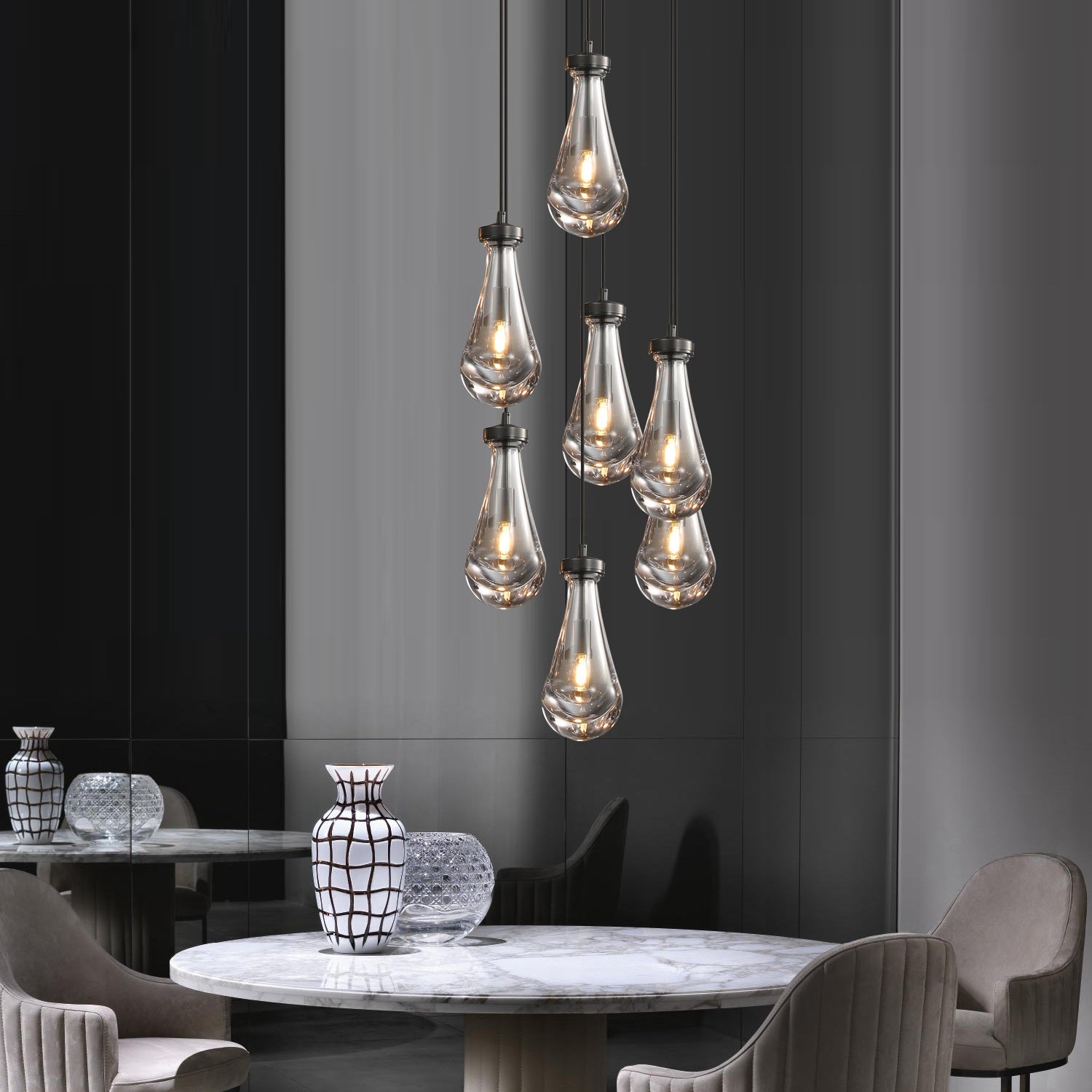 Raindrop Round Chandelier
