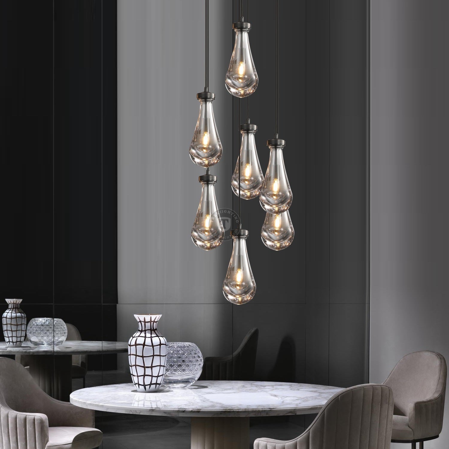 Raindrop Round Chandelier