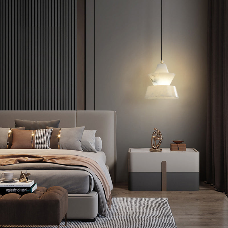 Lab Small Alabaster Coffee Table Pendant, Modern Pendant Light Besides Bed