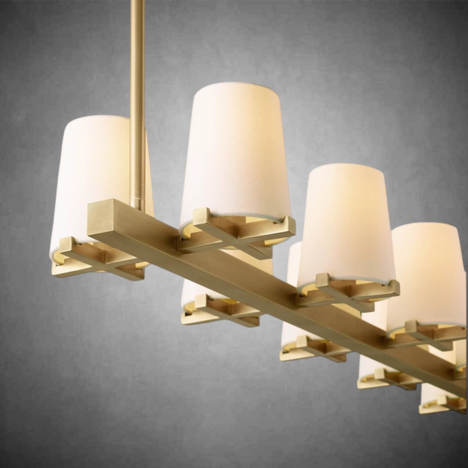 Joshua Fabric Shade Linear Chandelier