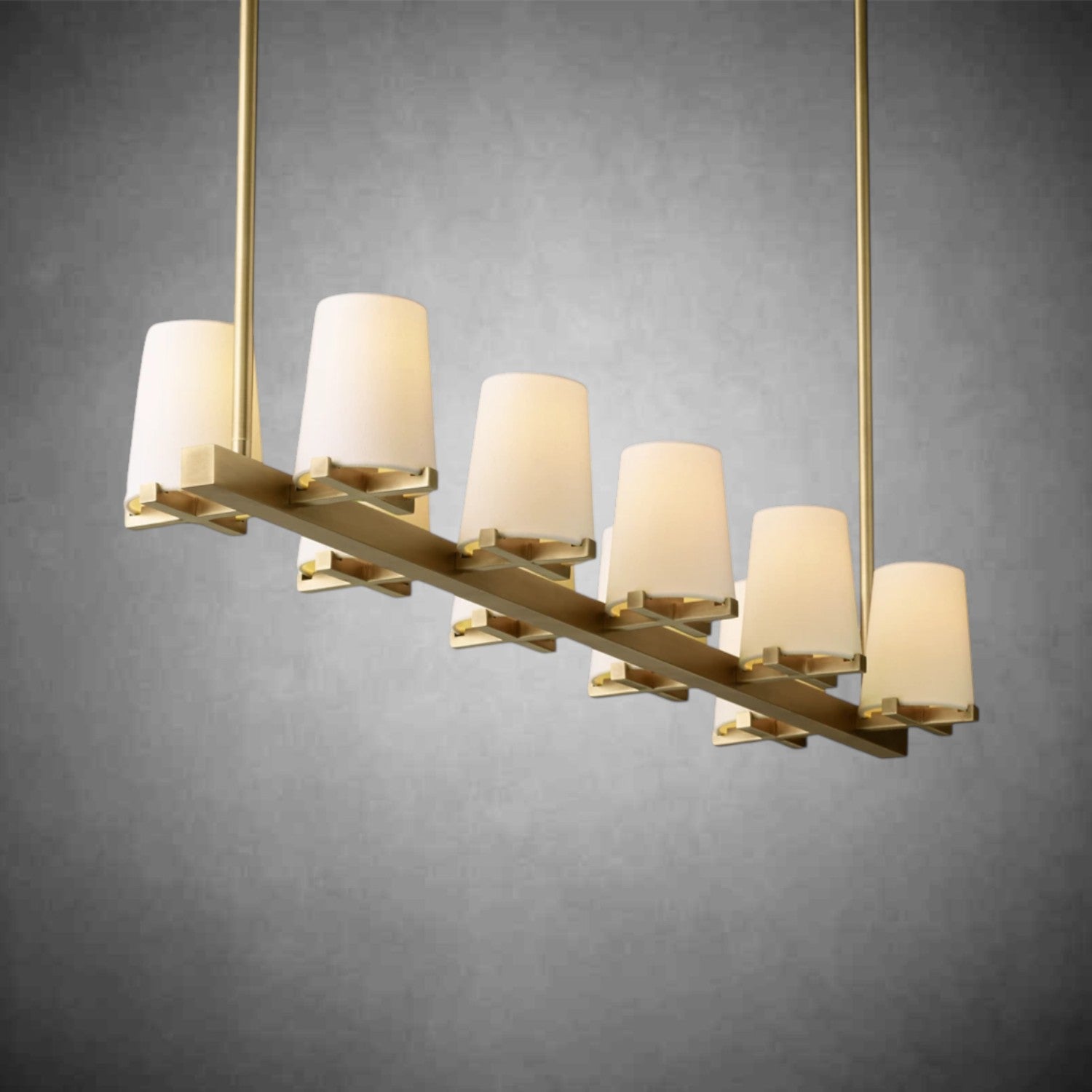 Joshua Fabric Shade Linear Chandelier