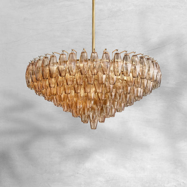 Chiaravalle Glass Tiered Round Chandelier 37"D 47"D 62"D