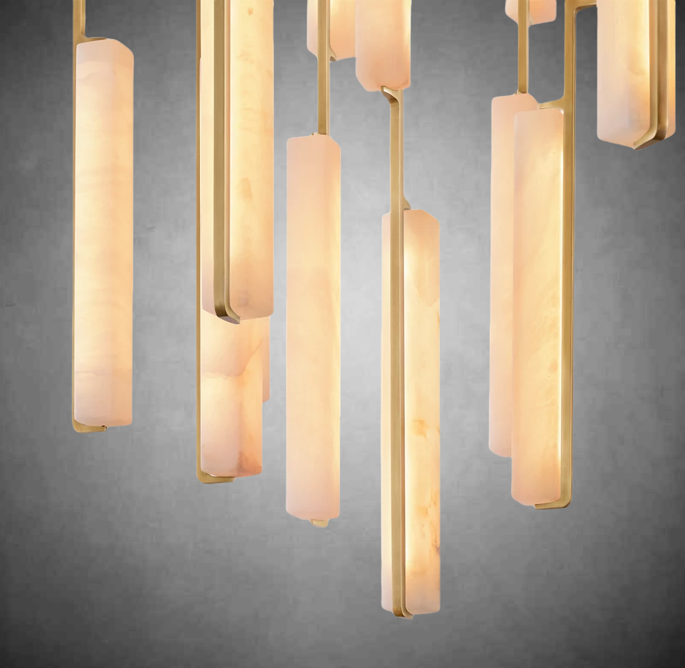 Audubom Alabaster Round Chandelier