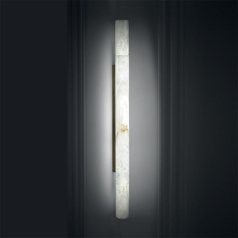 Garron Modern Alabaster Linear Wall Sconce
