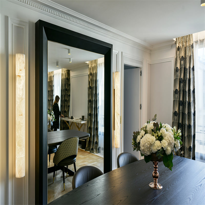 Garron Modern Alabaster Linear Wall Sconce