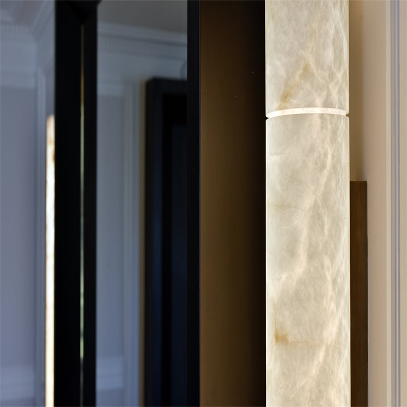 Garron Modern Alabaster Linear Wall Sconce