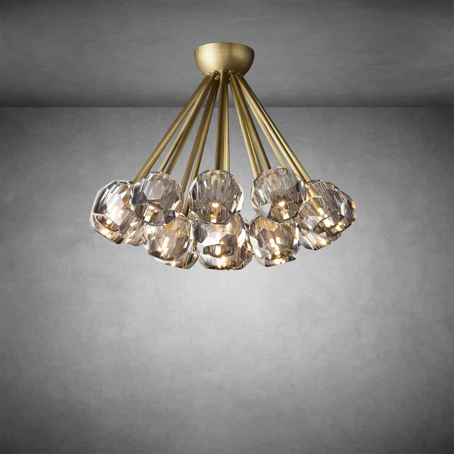 Boulo De Cristal Glass Flushmount