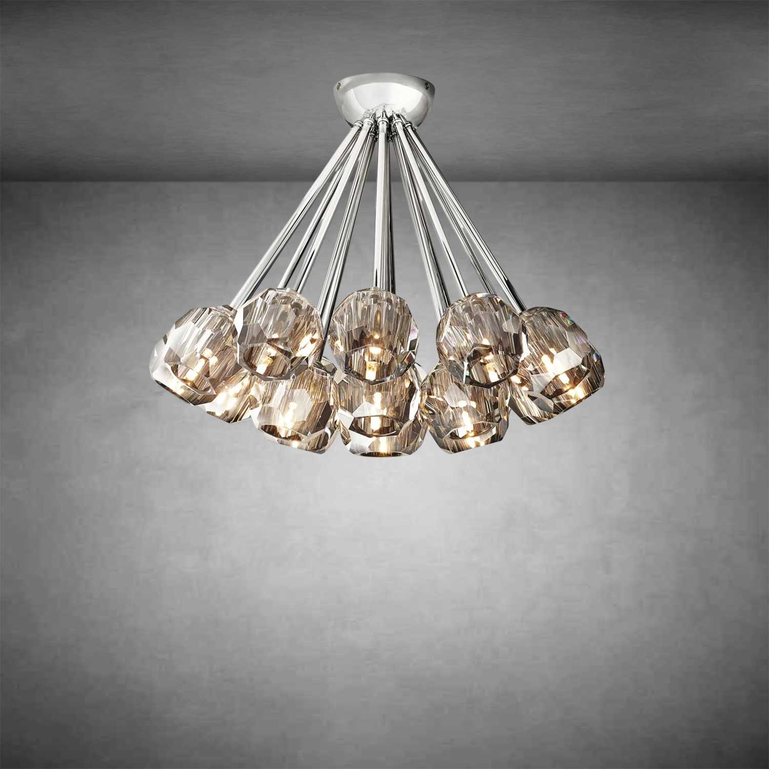 Boulo De Cristal Glass Flushmount