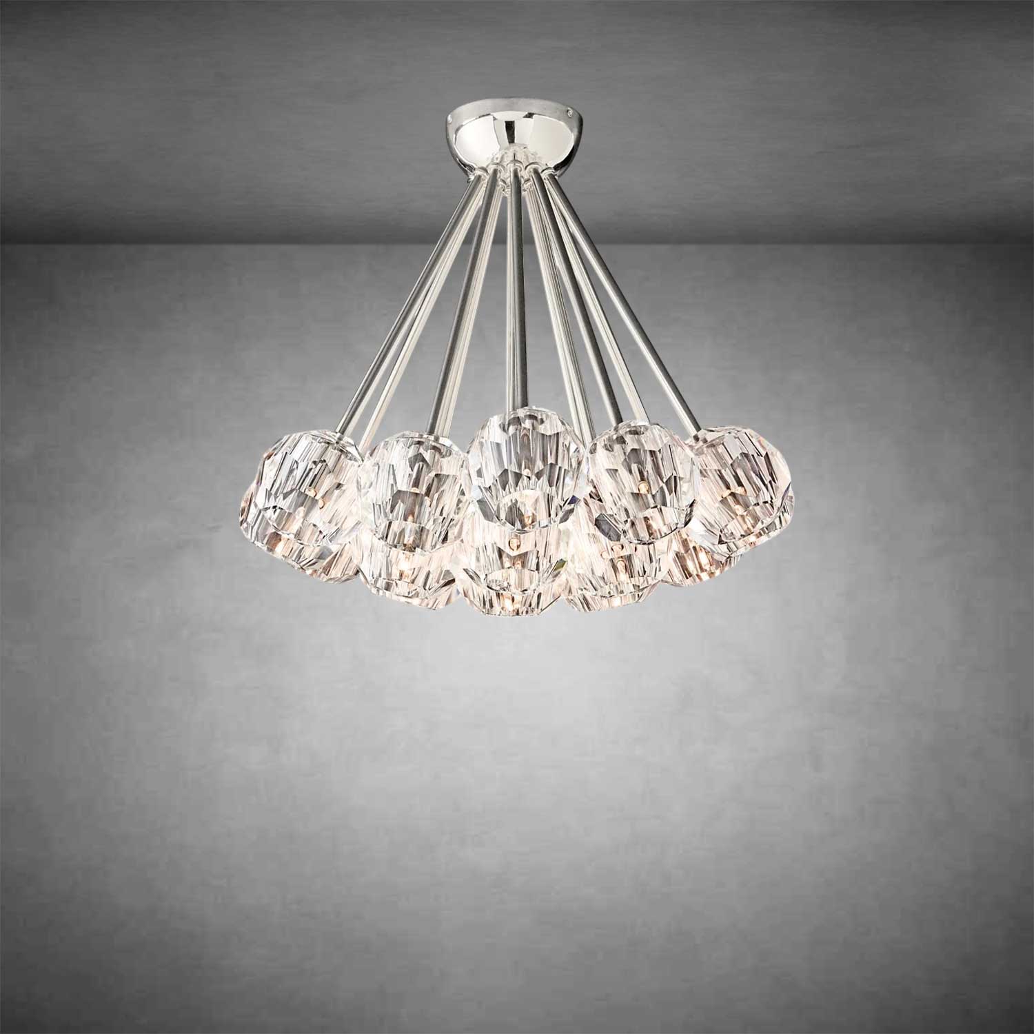 Boulo De Cristal Glass Flushmount