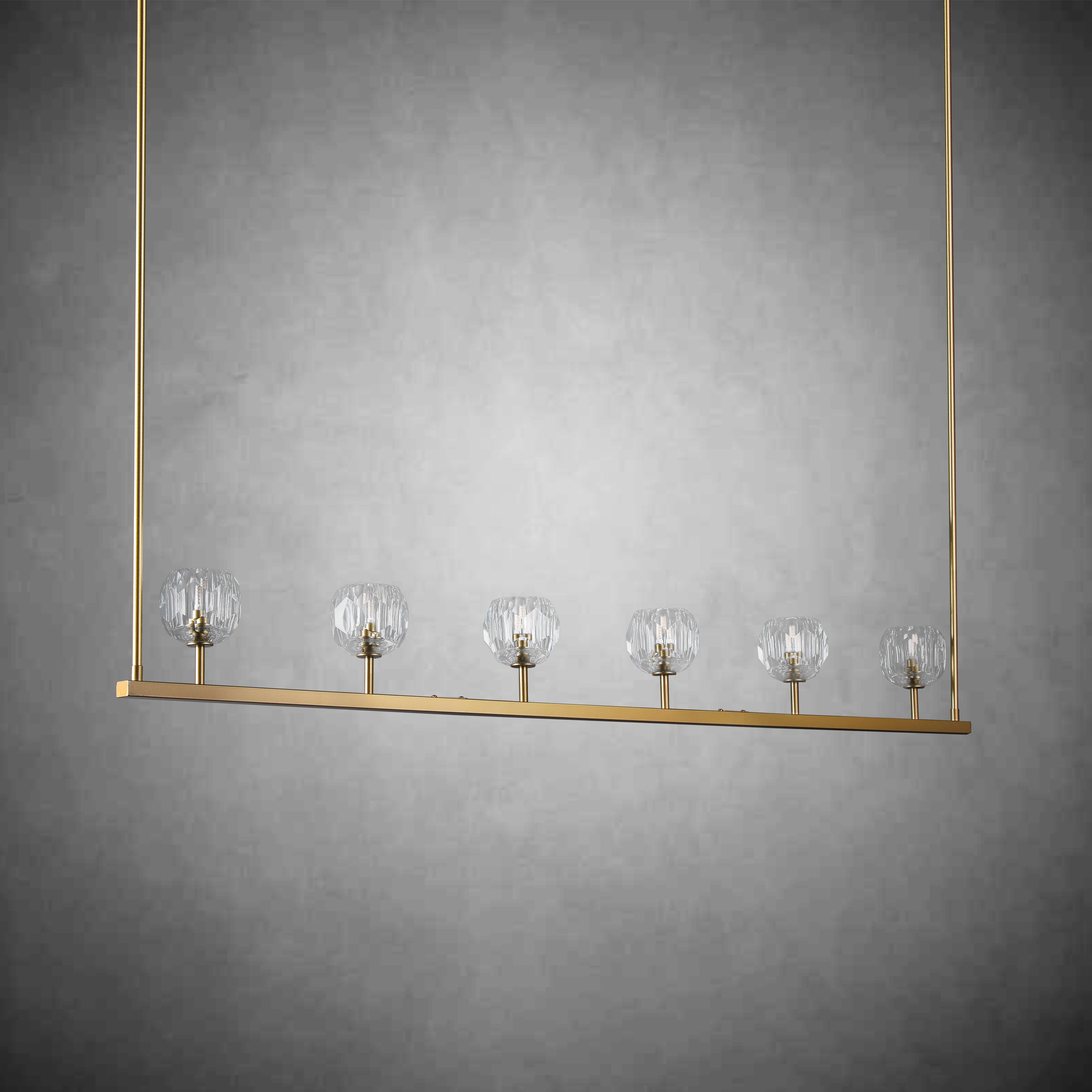 Boulo De Glass Linear Chandelier