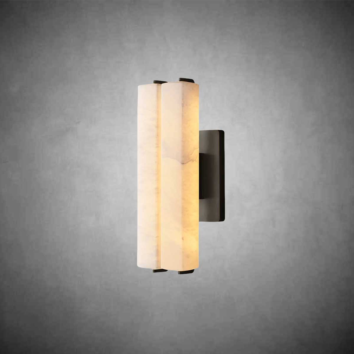 Audubom Alabaster Double Sconce