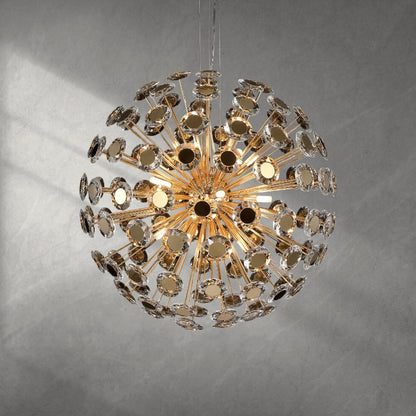 Spherical 18-Light Crystal Chandelier