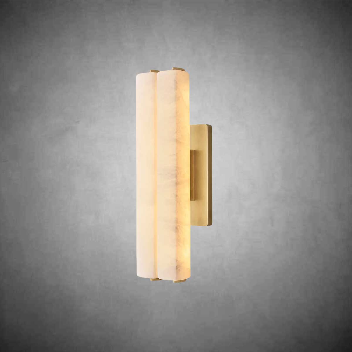 Audubom Alabaster Double Sconce