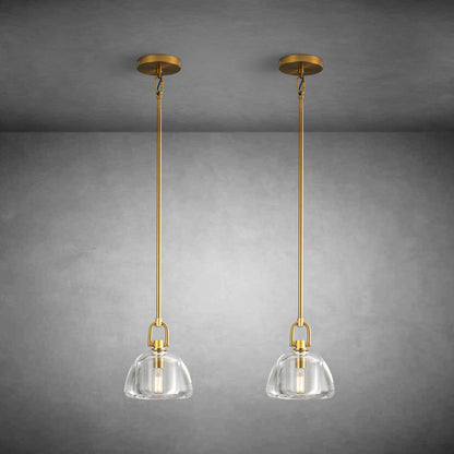 7" Glass Modern Black Pendant Lights(2PCS)