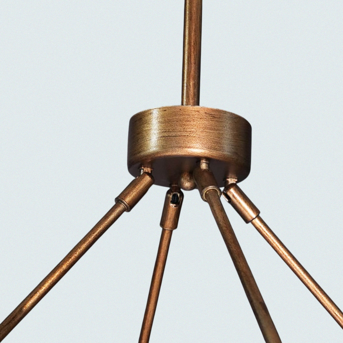 Modern Metal Ring with 8-Light Candle-Style Design Chandelier