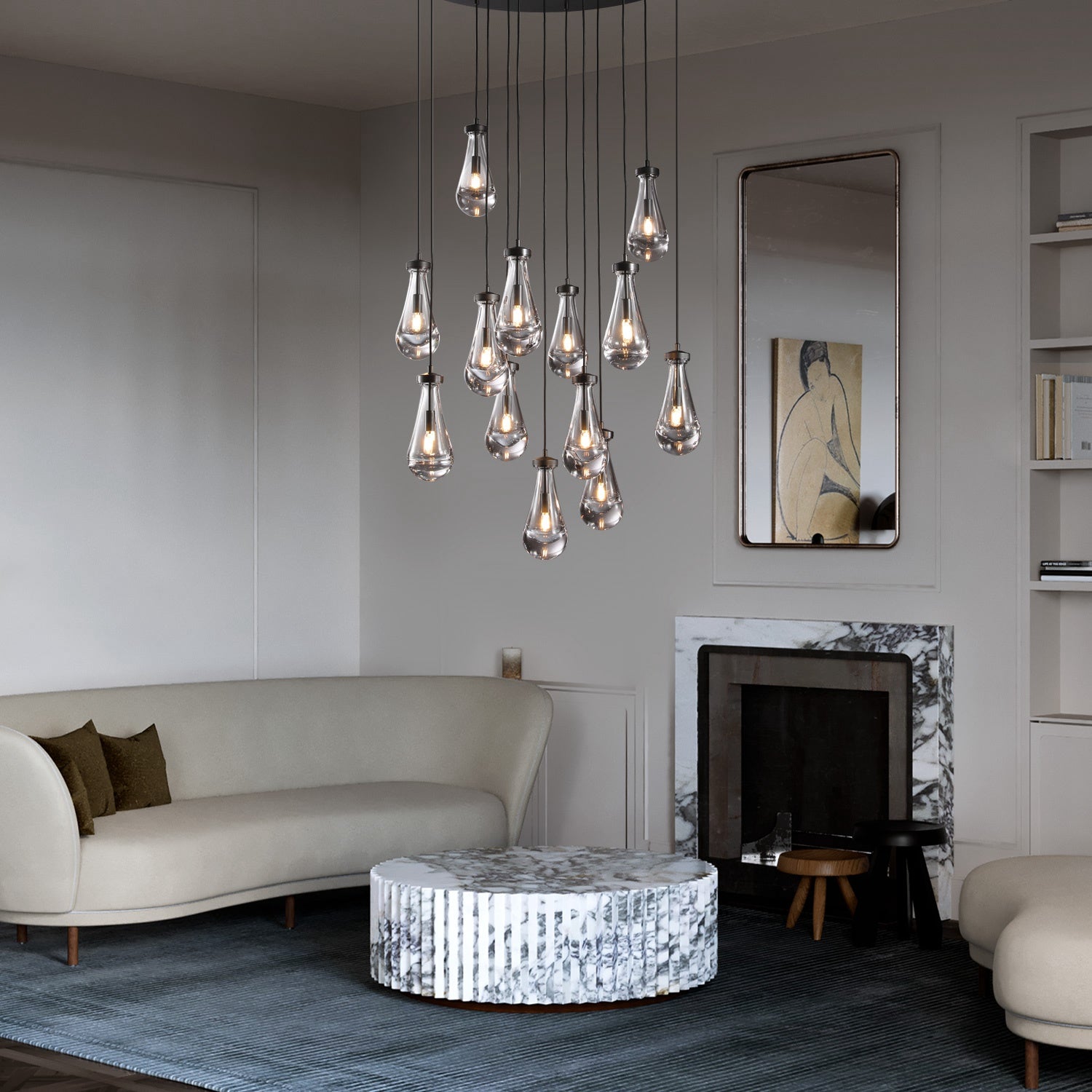 Raindrop  Round Chandelier