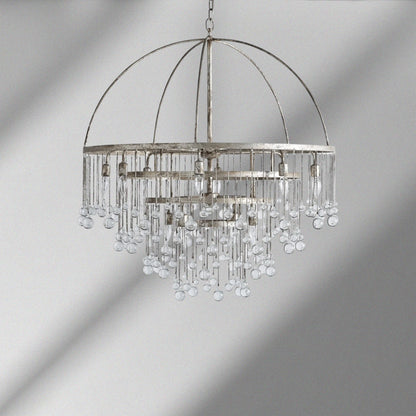 Aubrey Round Chandelier in Silver