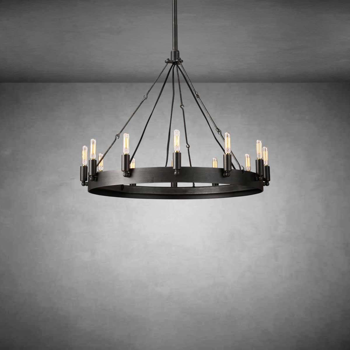 Dania Vintage Filament Round Chandelier